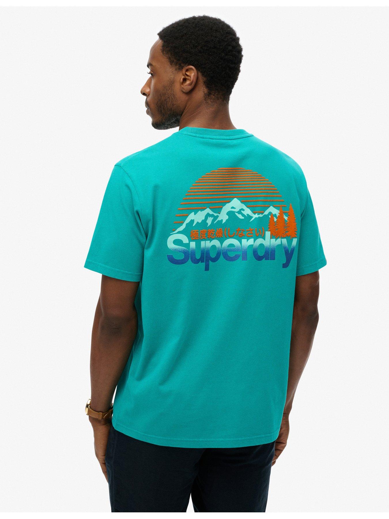  image of superdry-graphic-backprint-short-sleeve-t-shirt-blue