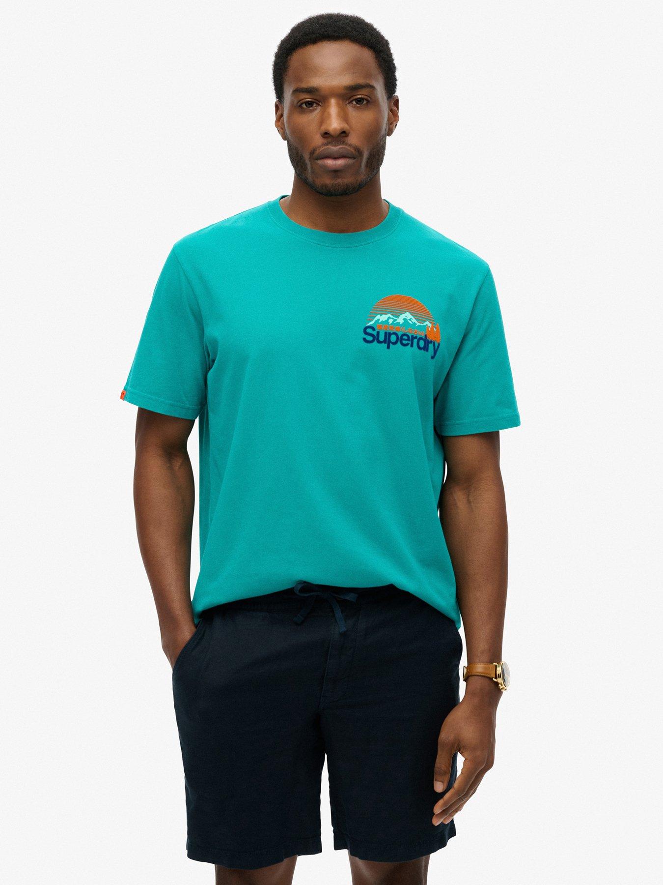  image of superdry-graphic-backprint-short-sleeve-t-shirt-blue
