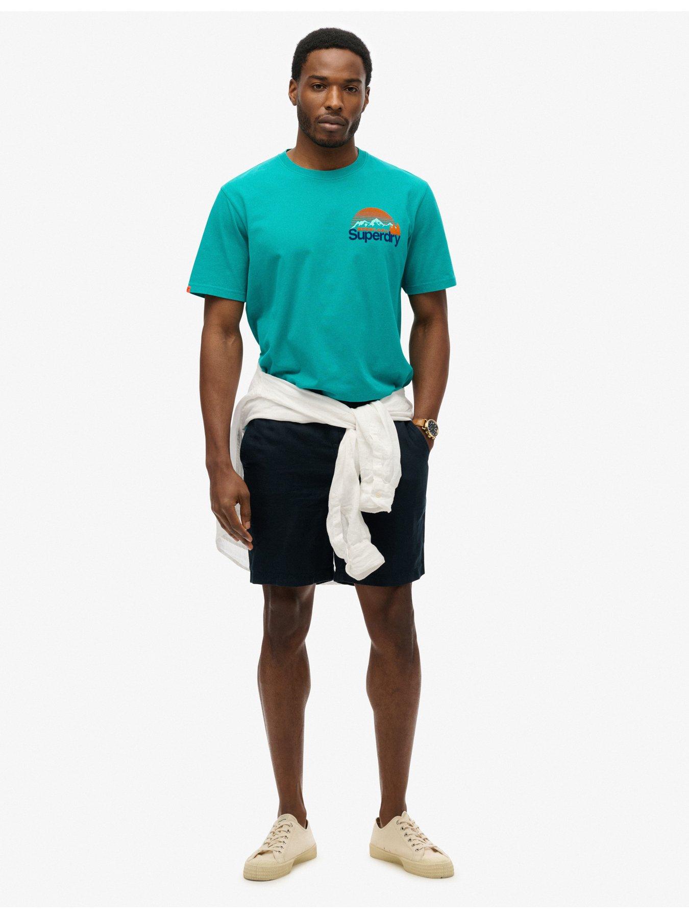  image of superdry-graphic-backprint-short-sleeve-t-shirt-blue