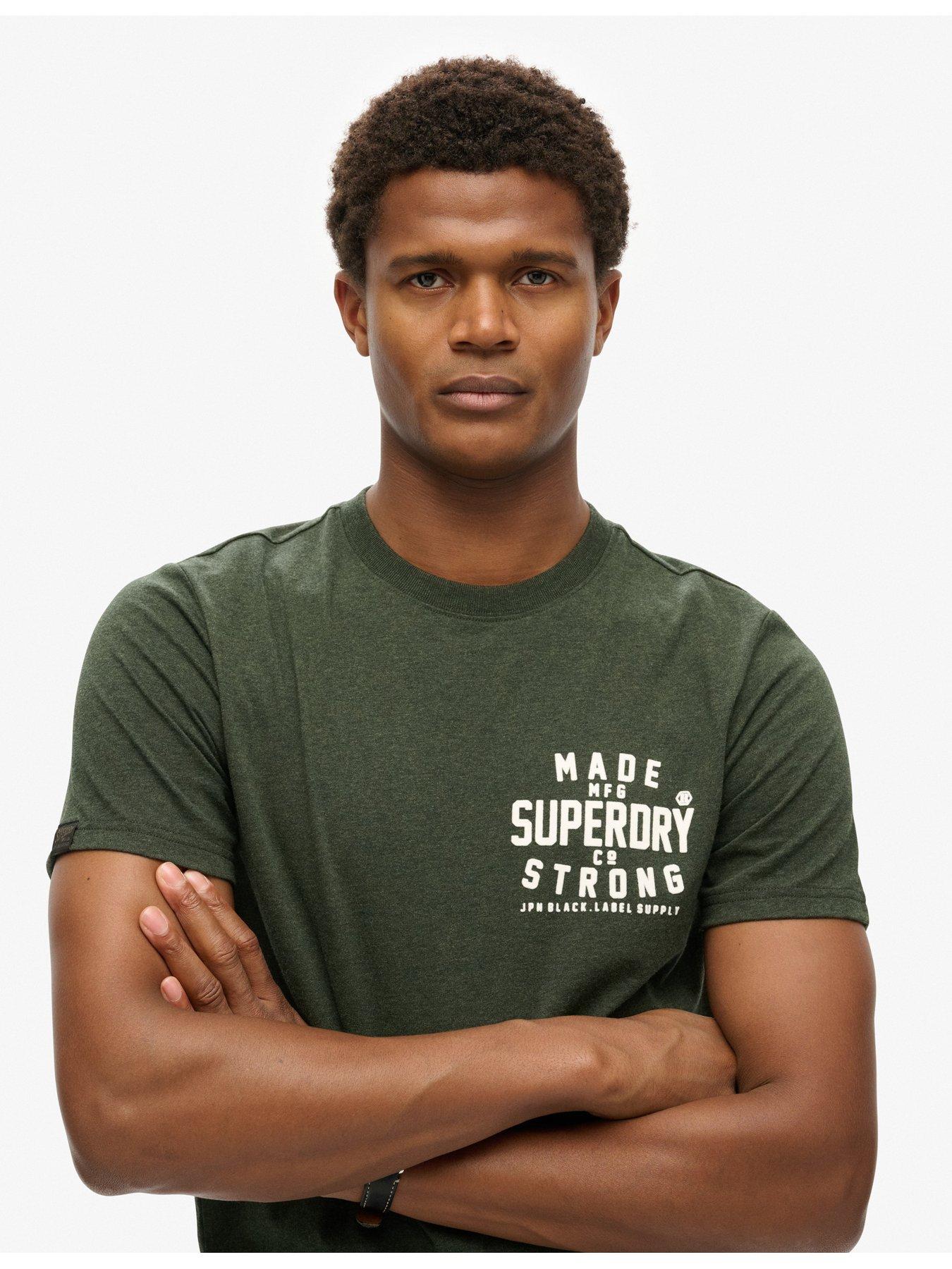  image of superdry-machined-goods-workwear-logo-short-sleeve-t-shirt-khaki