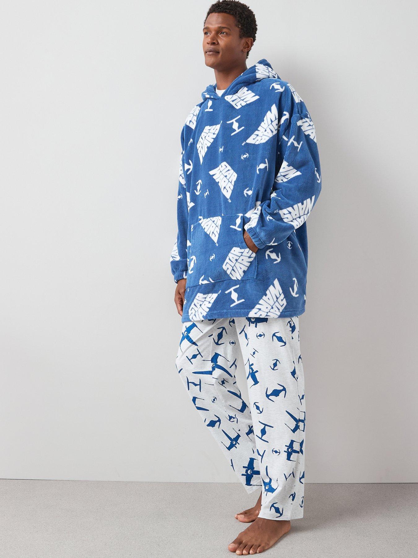  image of the-very-collection-star-wars-fleece-hooded-blanket-blue