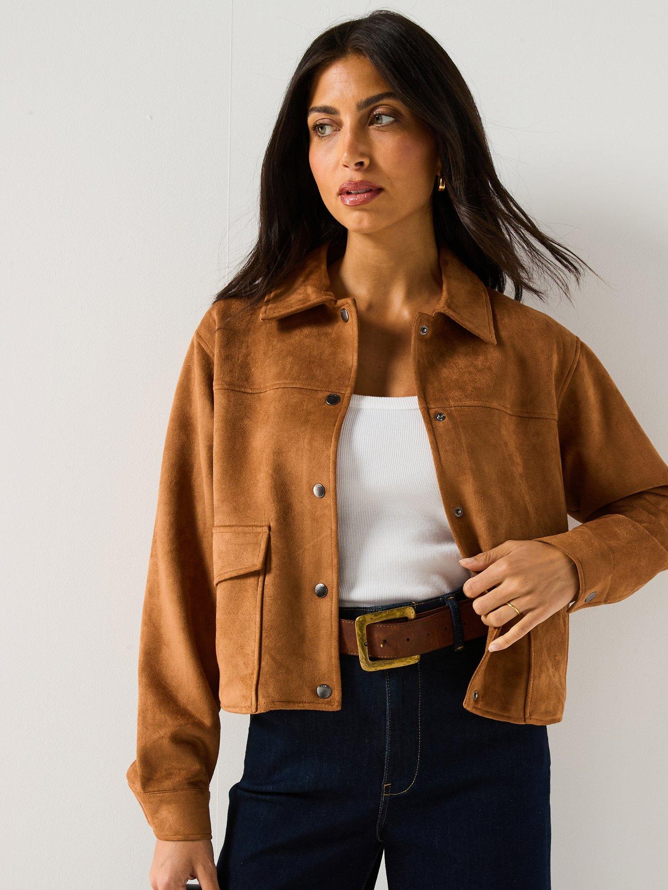 Only Norma Faux Suede Jacket - Multi