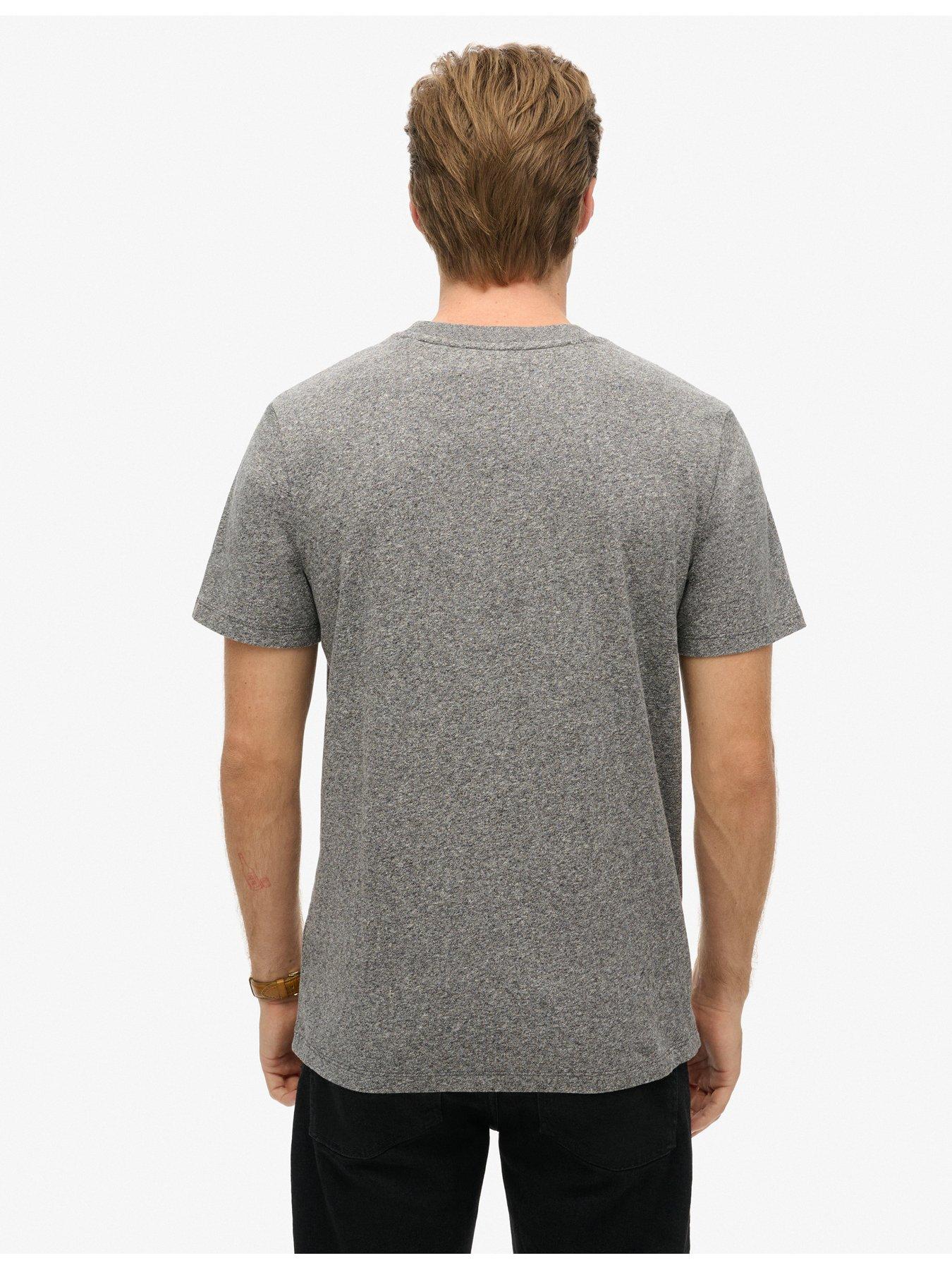  image of superdry-tonal-logo-graphic-print-t-shirt-grey