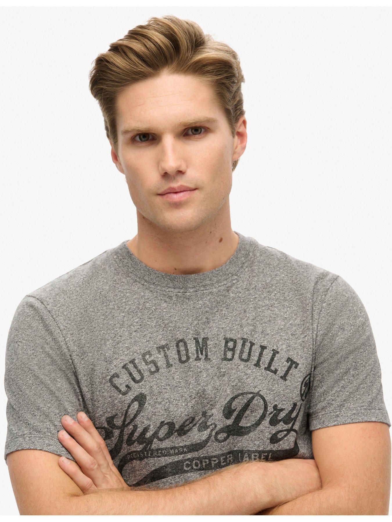  image of superdry-tonal-logo-graphic-print-t-shirt-grey