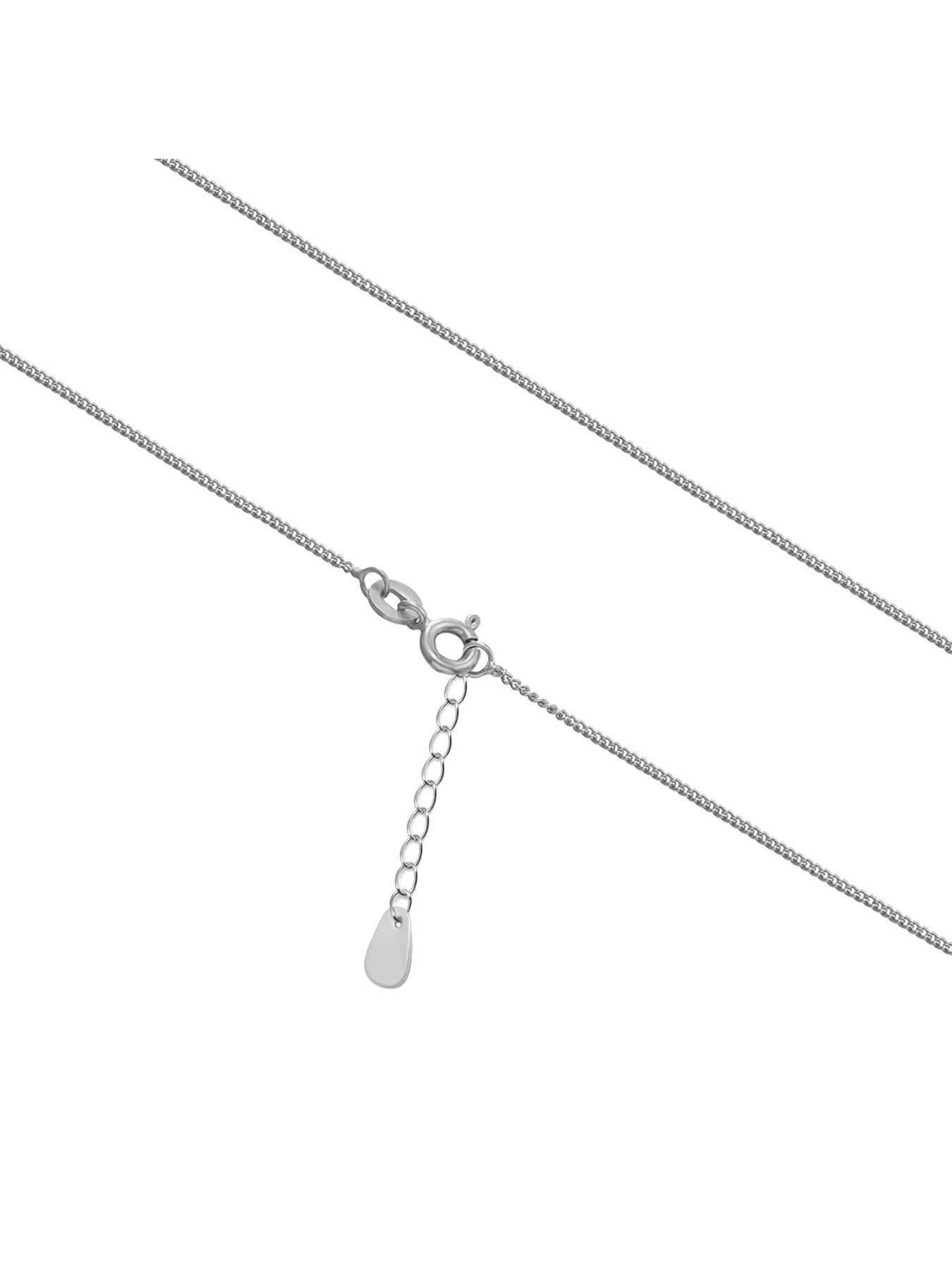 Image 3 of 5 of The Love Collection Sterling Silver Personalised Birthstone CZ Rubover Charm and Disc Necklace
