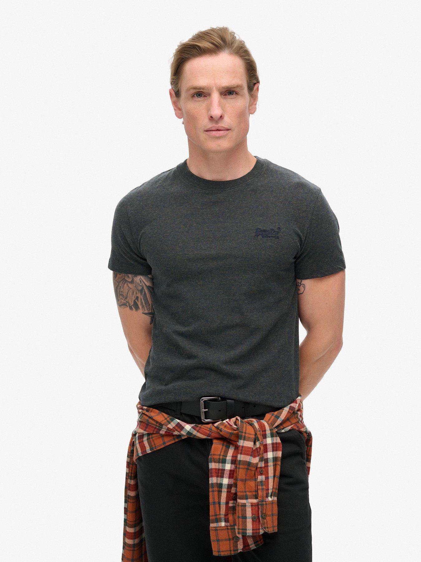  image of superdry-essential-logo-embroidered-short-sleeve-t-shirt-navy