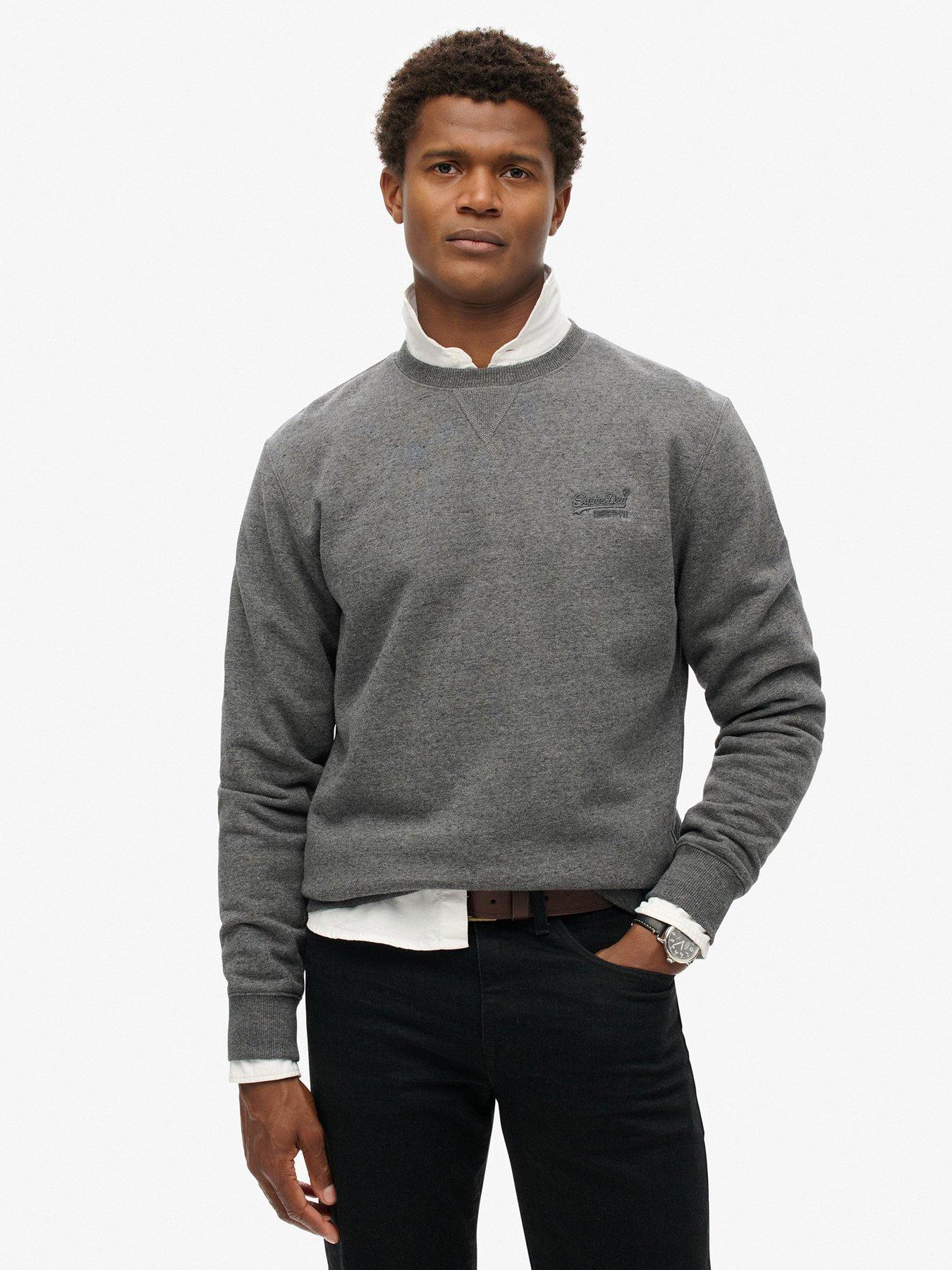 undefined Essential Logo Crew Neck Sweat Top - Grey