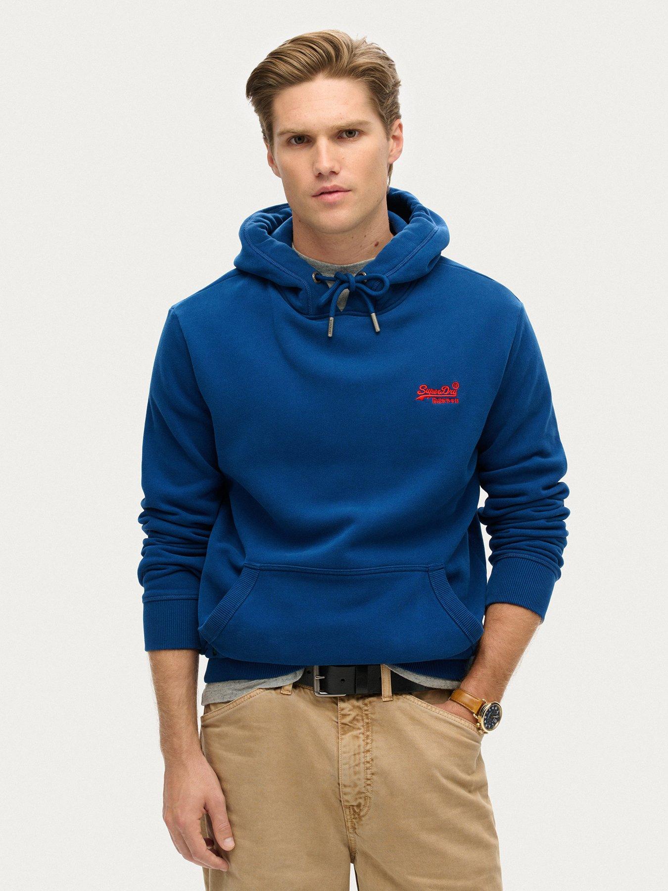Superdry Essential Logo Pullover Hoodie - Blue