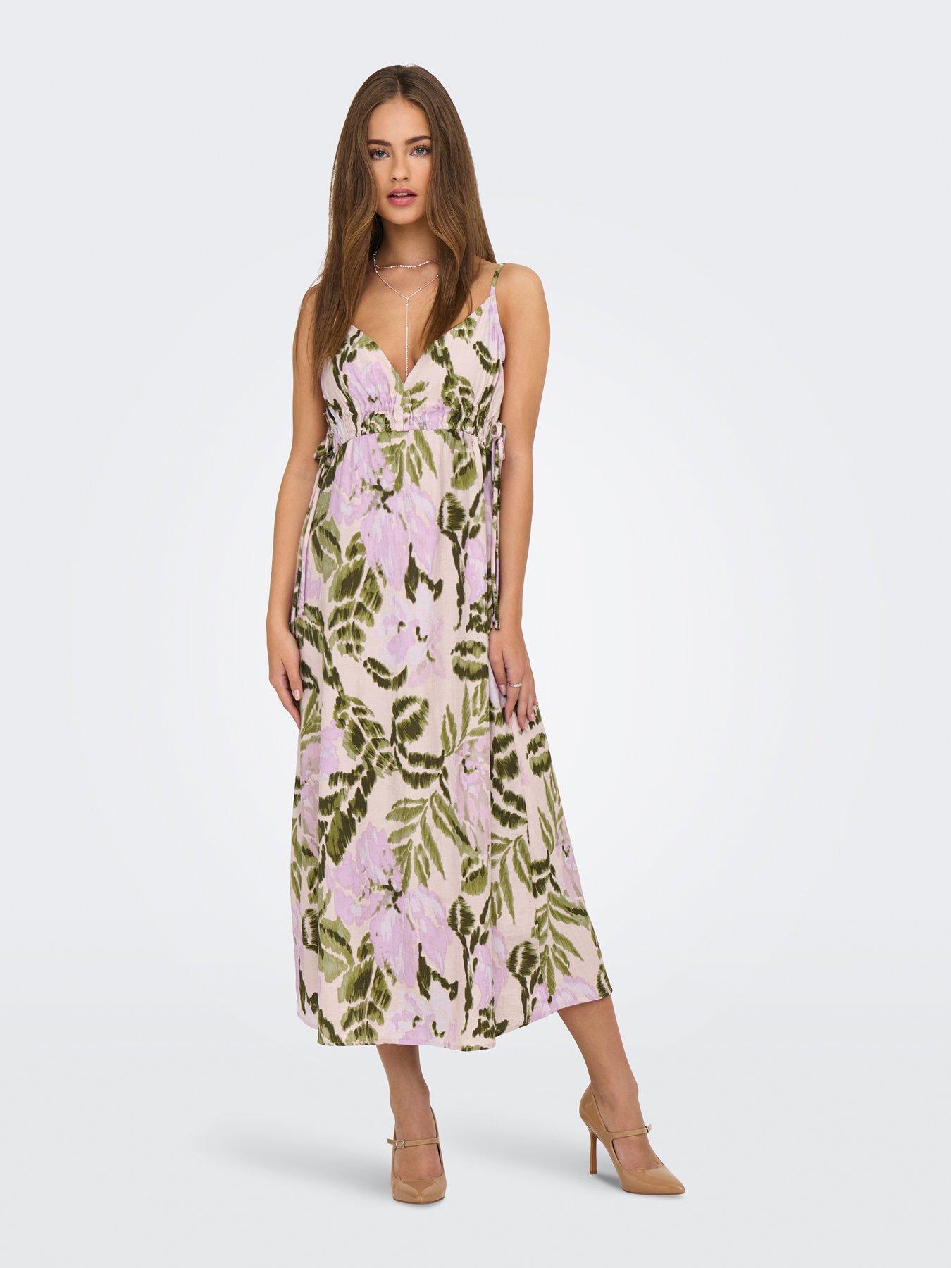 undefined Billy Sleeveless String Midi Dress - Multi