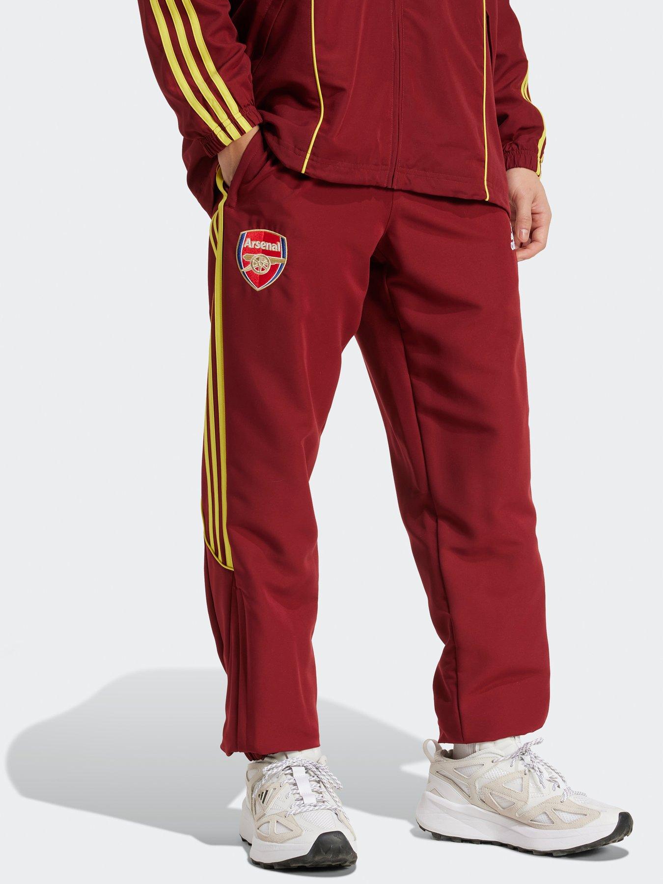 front image of adidas-mens-arsenal-ubp-pants-deep-red