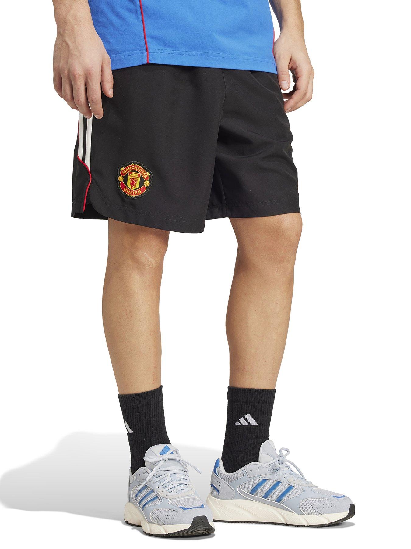 front image of adidas-mens-manchester-united-ubp-shorts-black