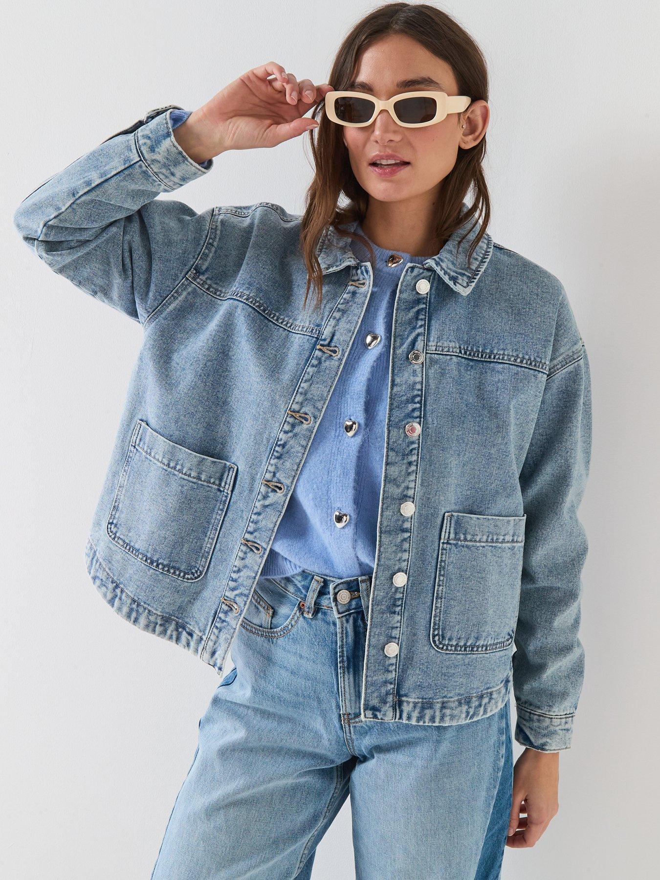 Vero Moda Raw Edge Denim Shorts - Light Blue Denim