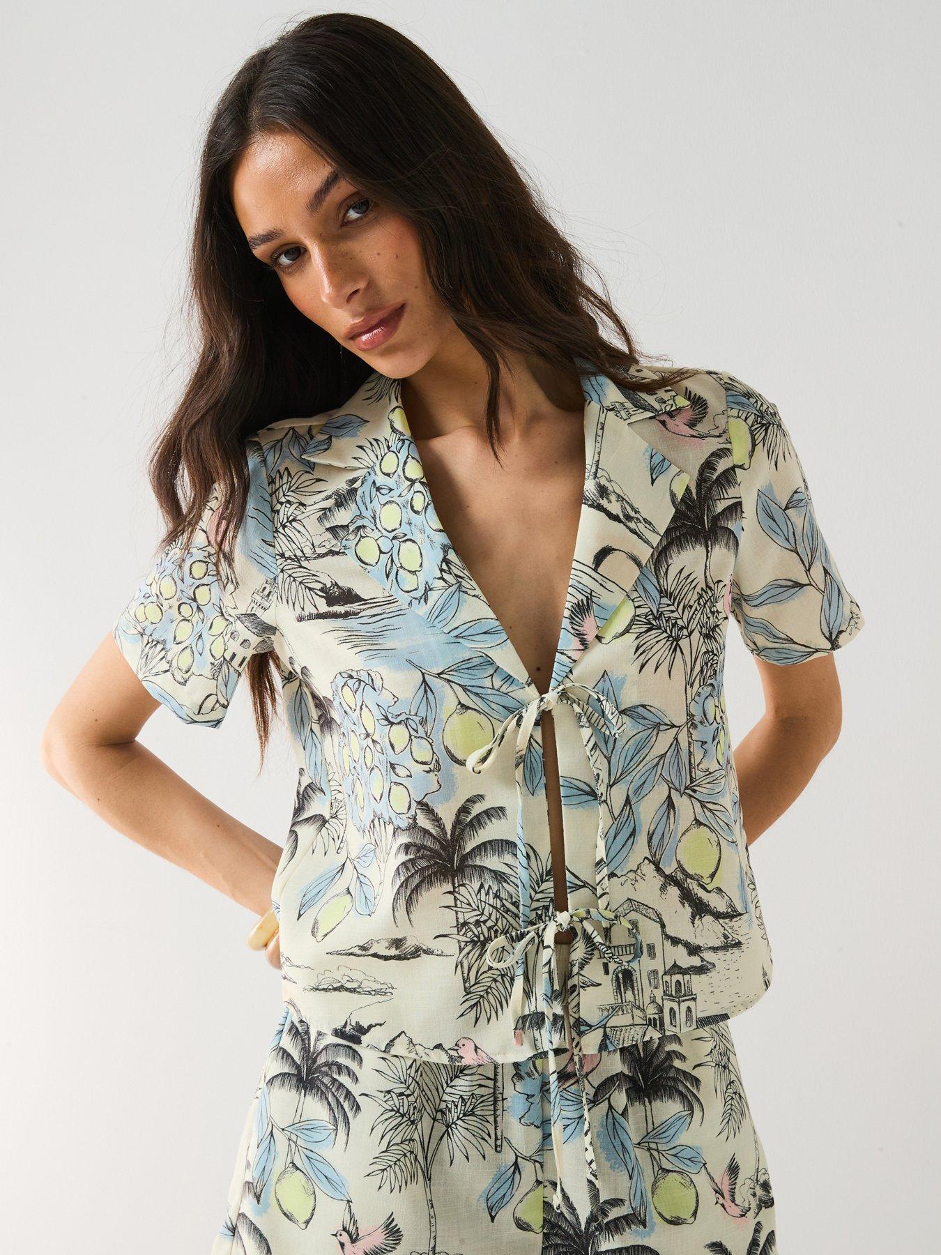 undefined Birdie Short Sleeve Shirt - Multi