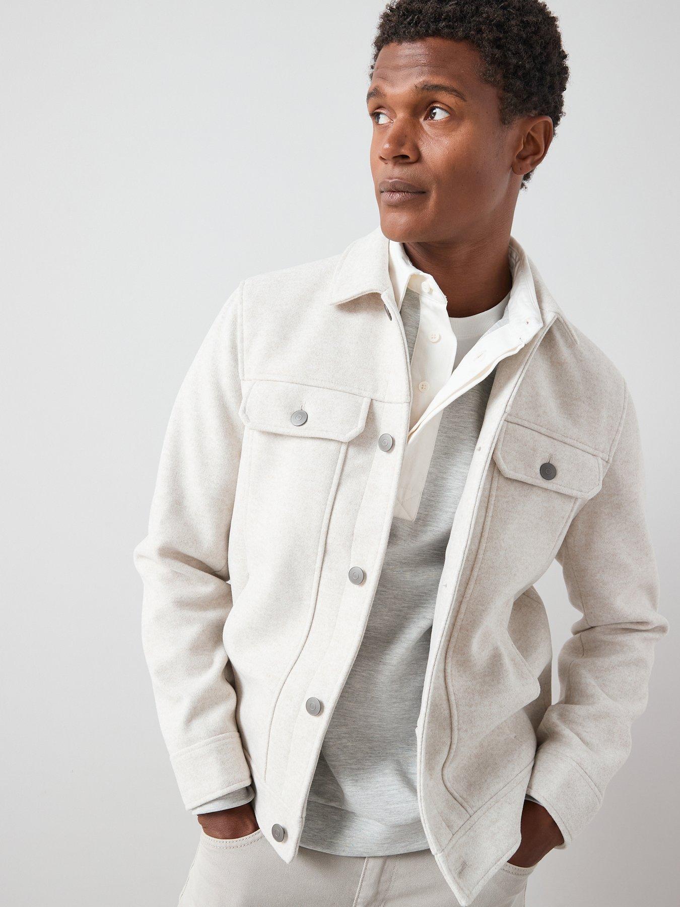 Image 1 of 7 of The Very Collection Collared Shacket - Winter White