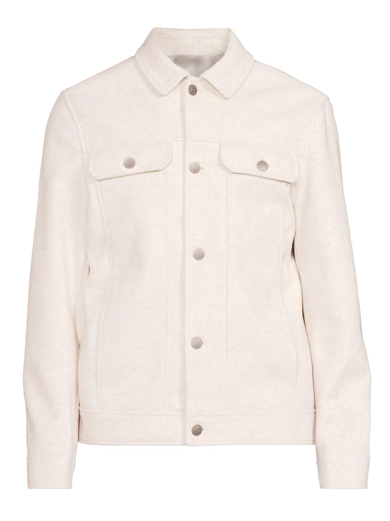 Image 7 of 7 of The Very Collection Collared Shacket - Winter White