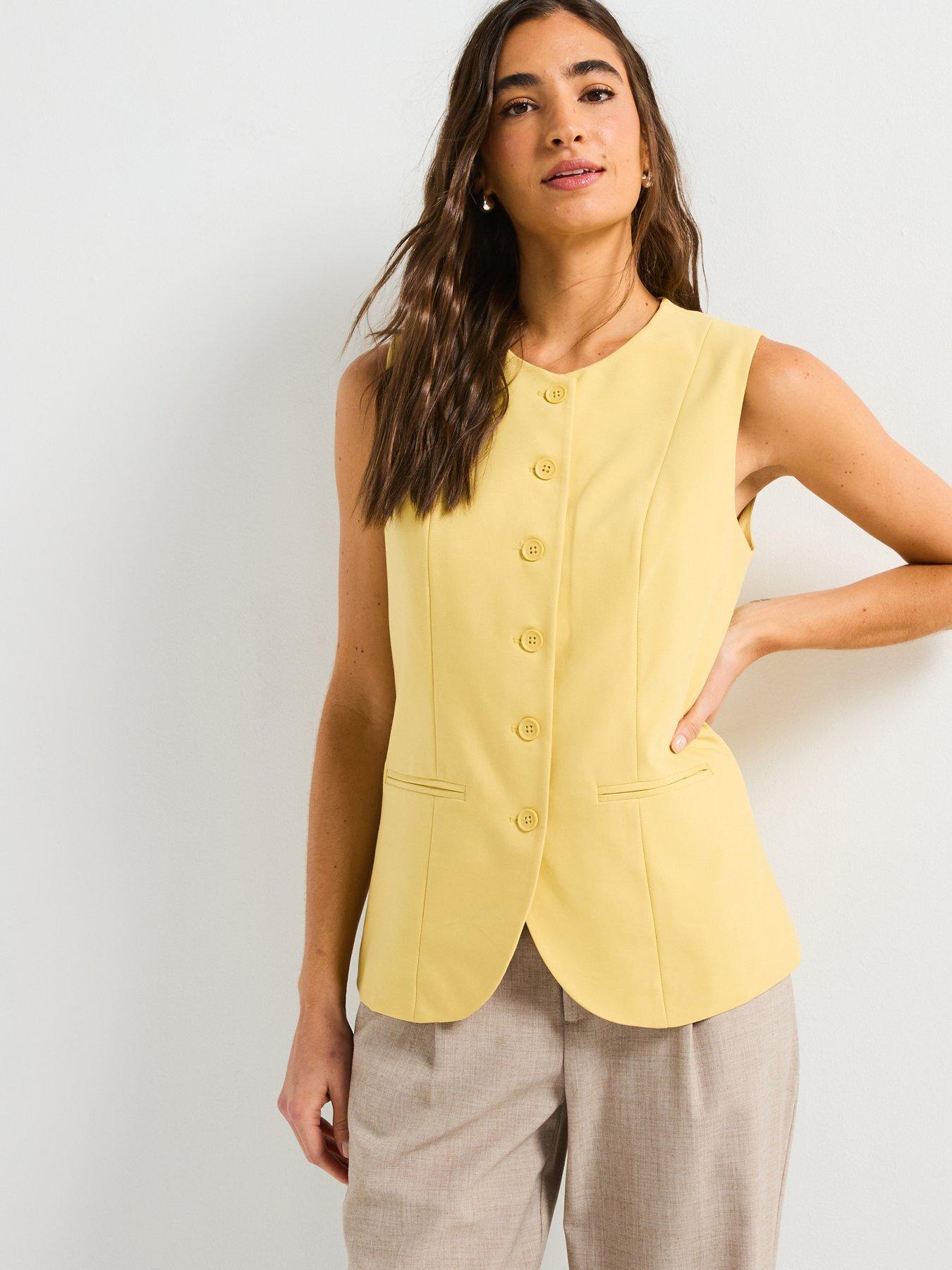 only-malena-life-sleeveless-o-neck-long-vest-yellow