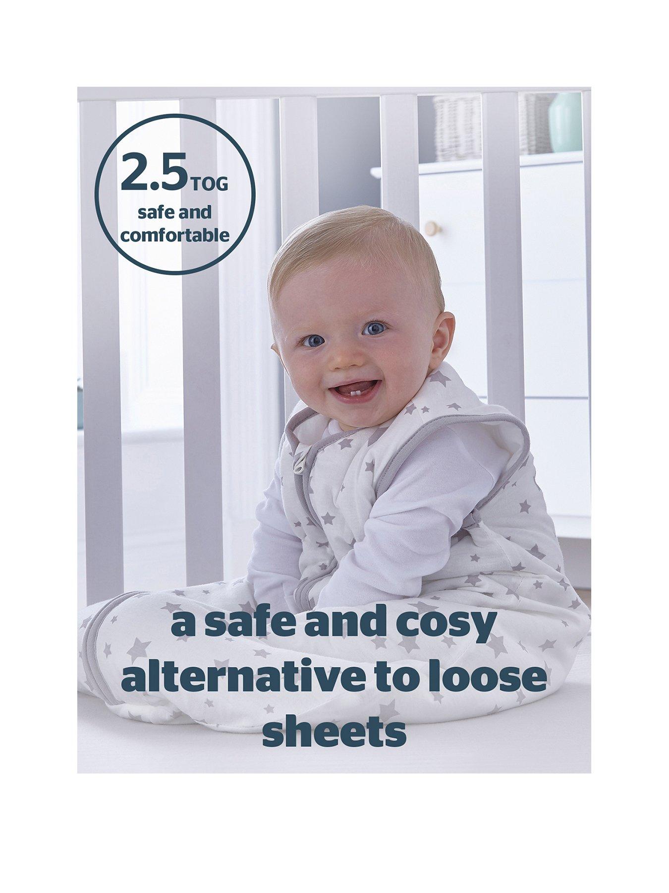  image of silentnight-safe-nights-0-6-months-baby-sleeping-bag-25-tog-grey-stars