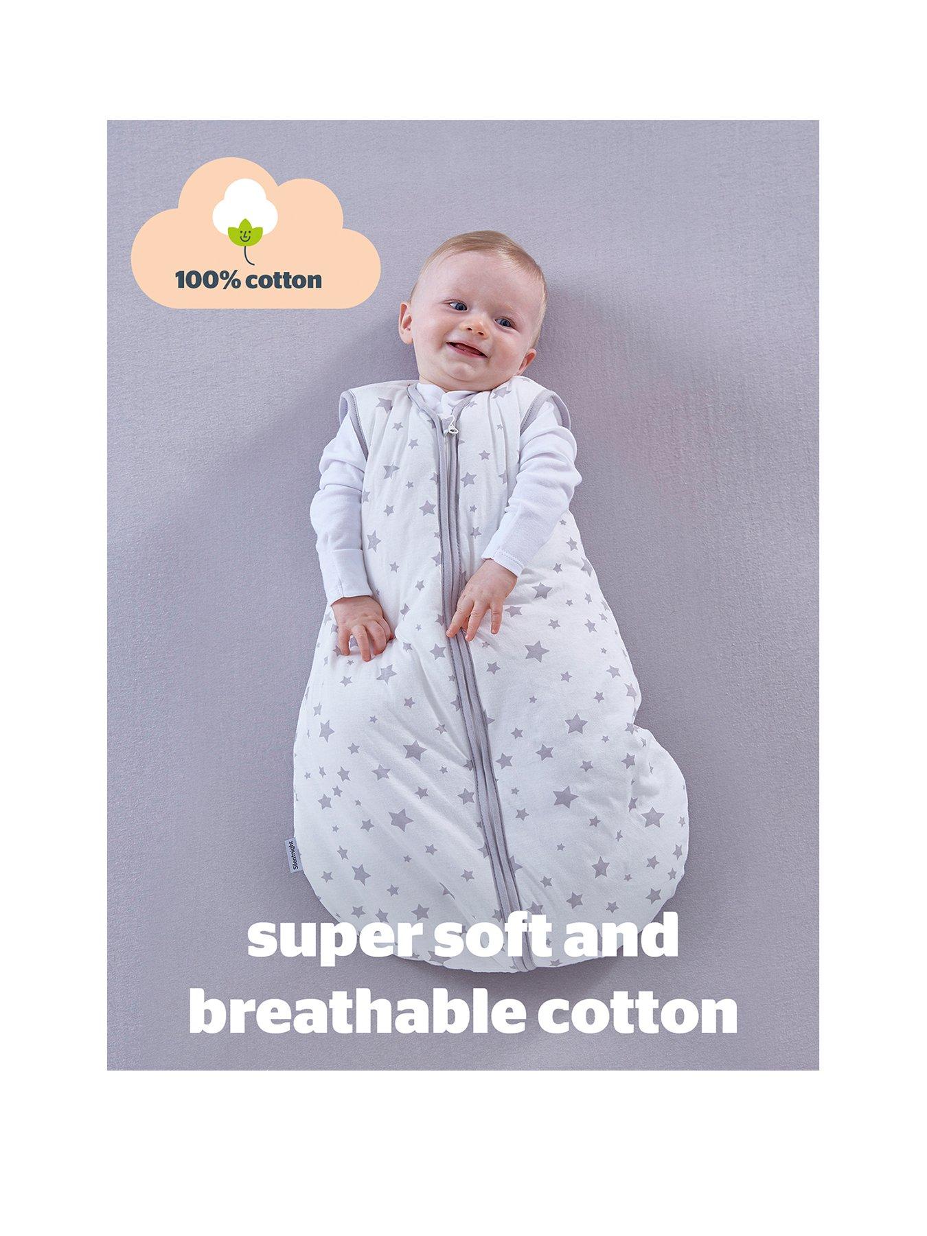  image of silentnight-safe-nights-0-6-months-baby-sleeping-bag-25-tog-grey-stars