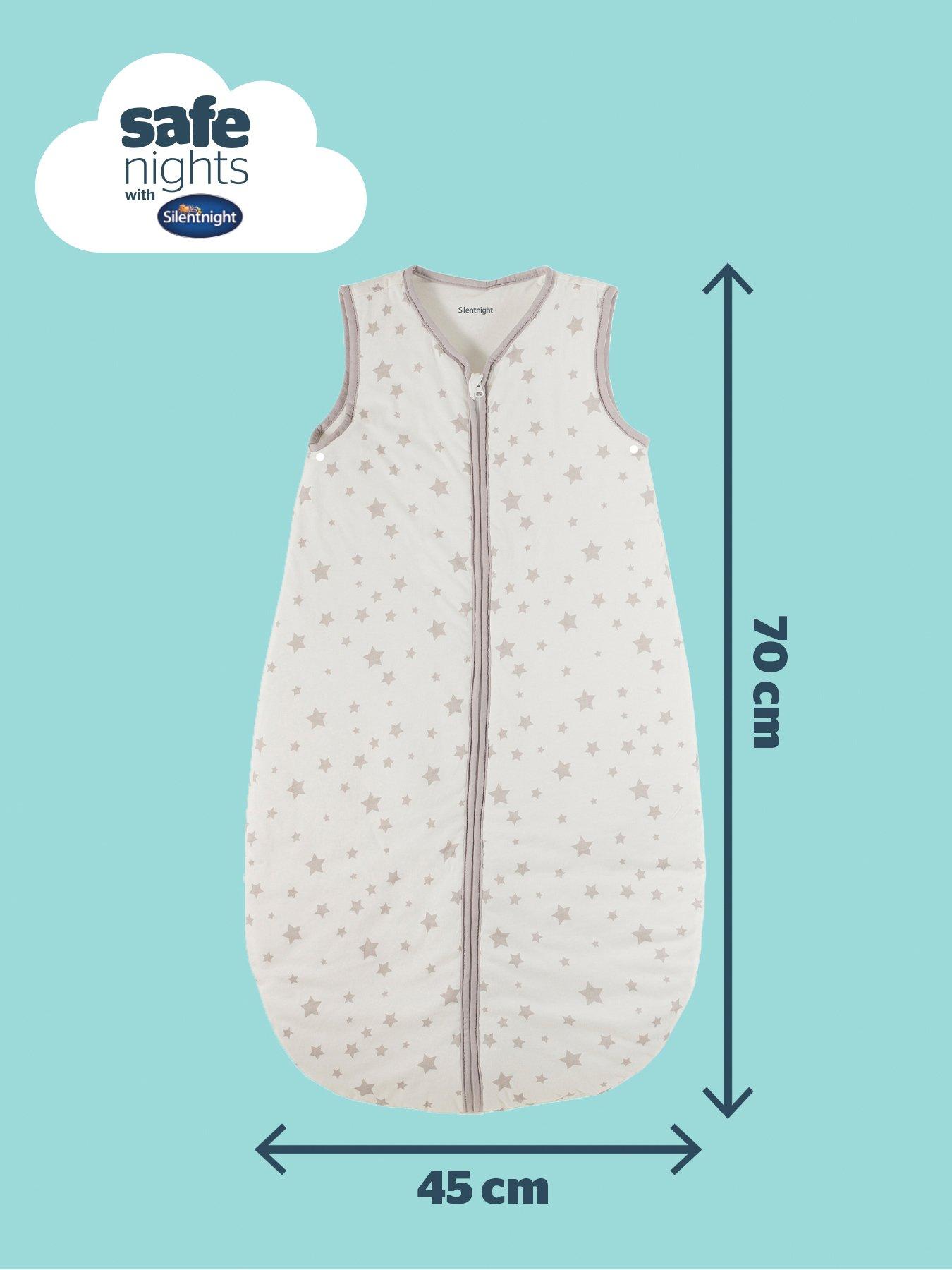  image of silentnight-safe-nights-0-6-months-baby-sleeping-bag-25-tog-grey-stars