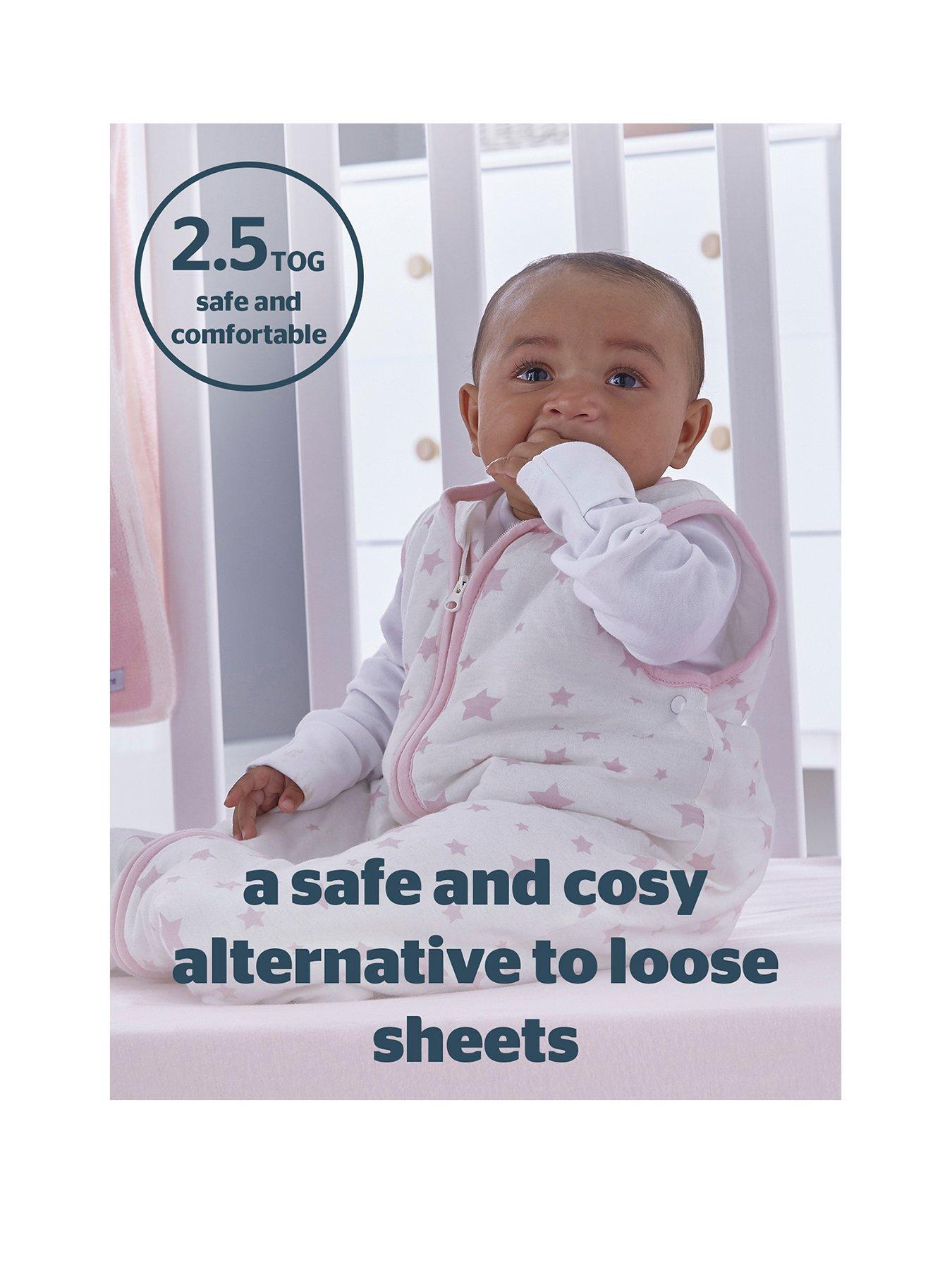  image of silentnight-safe-nights-6-18-months-baby-sleeping-bag-25-tog-pink-stars