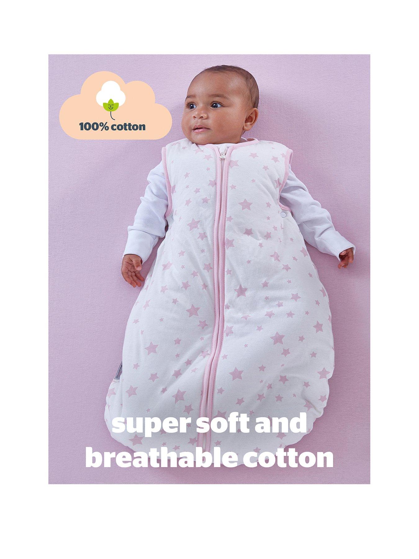  image of silentnight-safe-nights-6-18-months-baby-sleeping-bag-25-tog-pink-stars