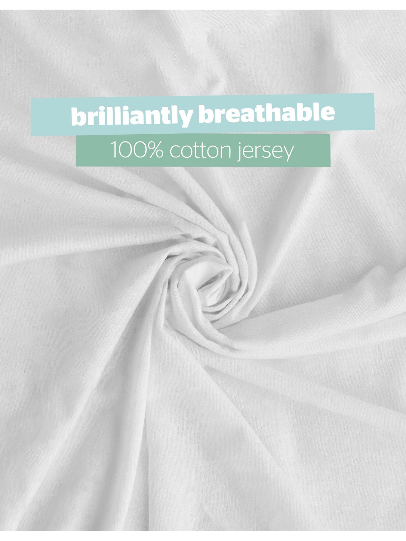 Image 3 of 7 of Silentnight Safe Nights 2 x Pack 100% Cotton Cot Bed Fitted Sheets - 140cm x 70cm (White)