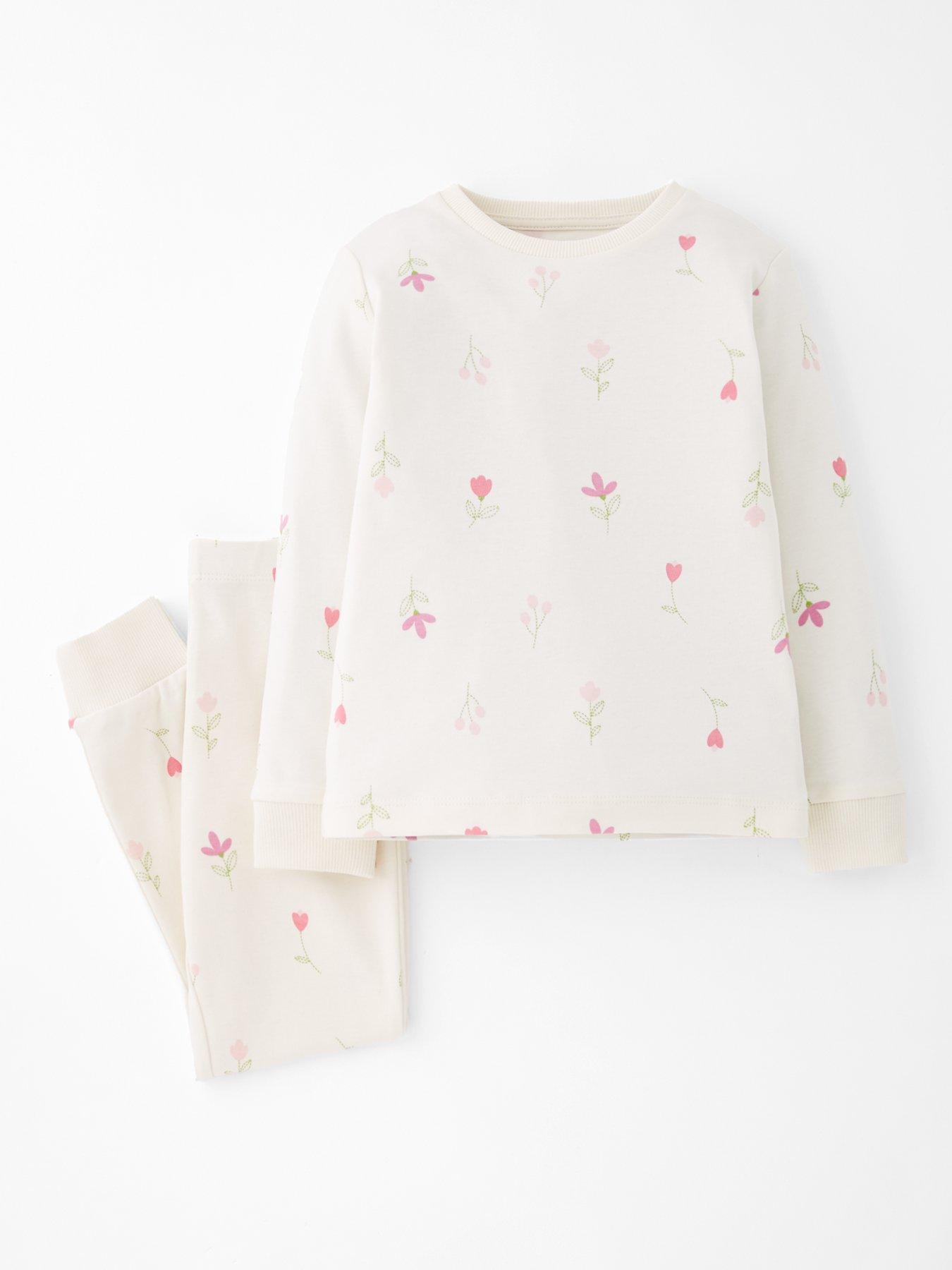 Image 3 of 5 of Mini V by Very Girls 3 Pack Bunny Print Long Sleeve Pyjamas - Multi