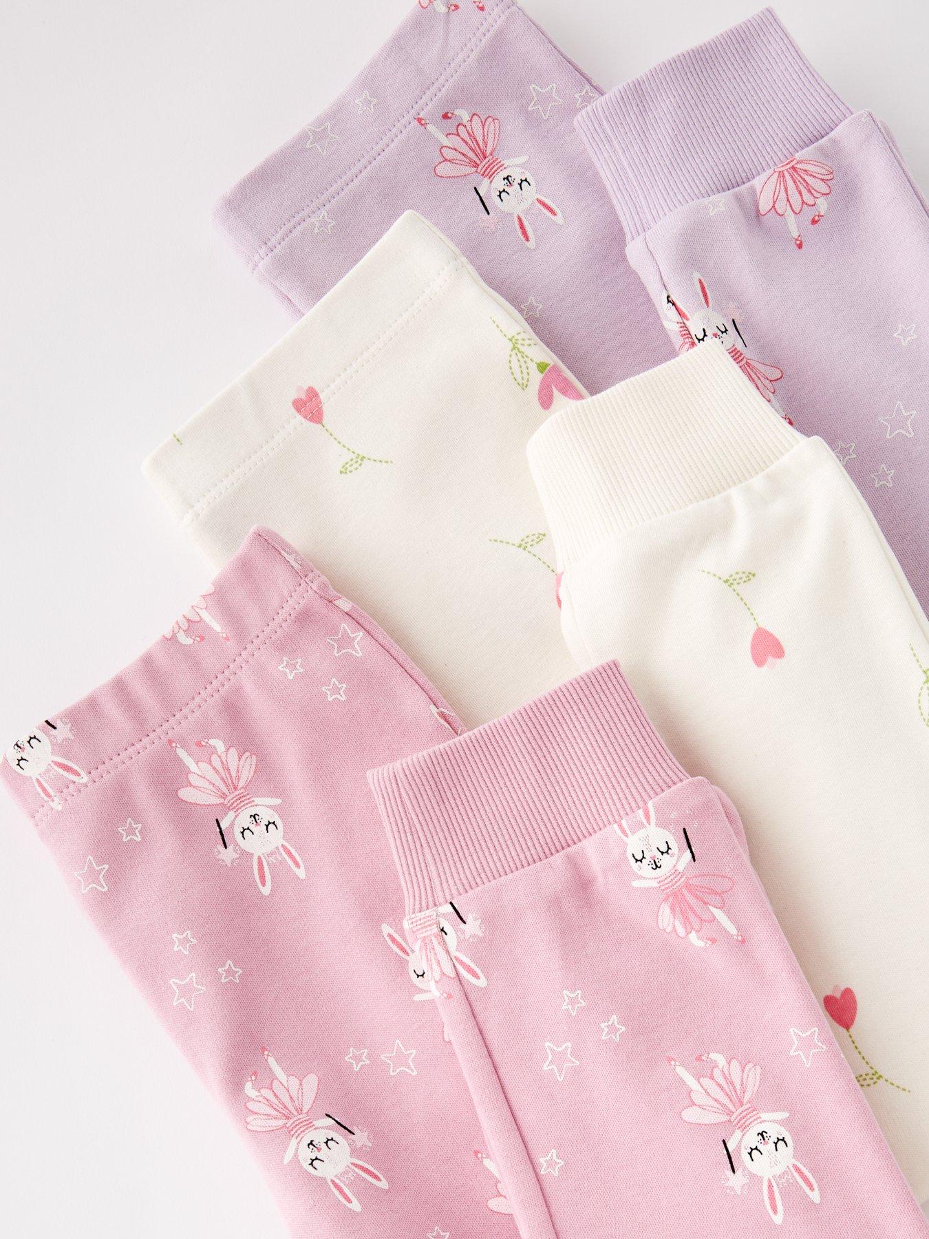 Image 4 of 5 of Mini V by Very Girls 3 Pack Bunny Print Long Sleeve Pyjamas - Multi