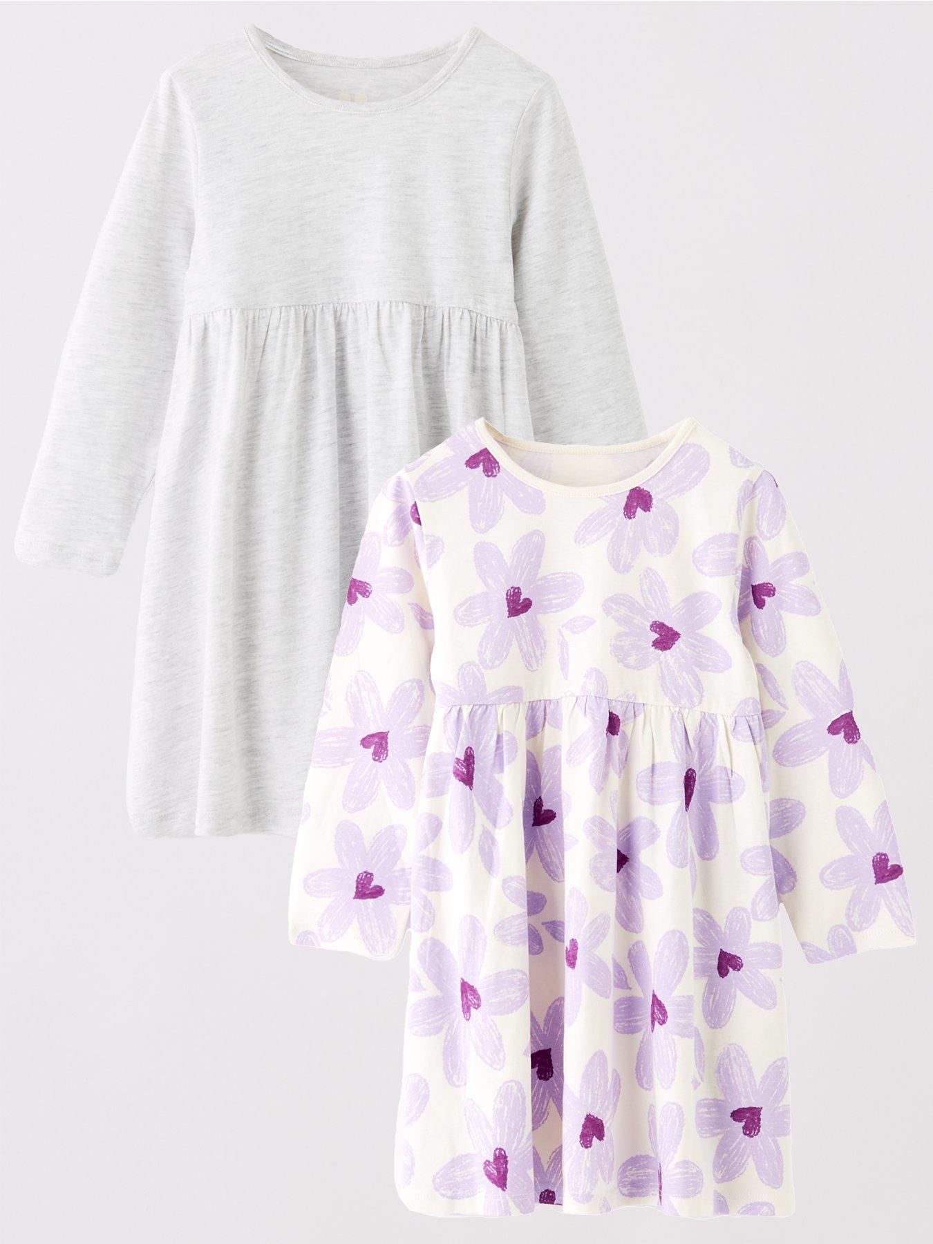Mini V by Very Girls 2 Pack Jersey Dresses - Multi