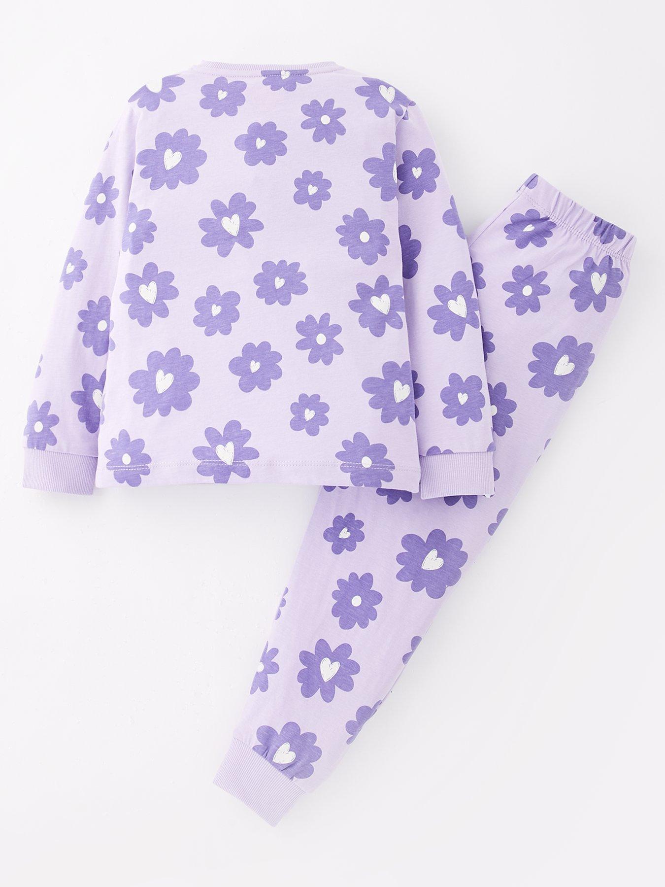 Image 2 of 4 of The Very Collection Girls Single Oversized Floral Print Pyjamas - Multi
