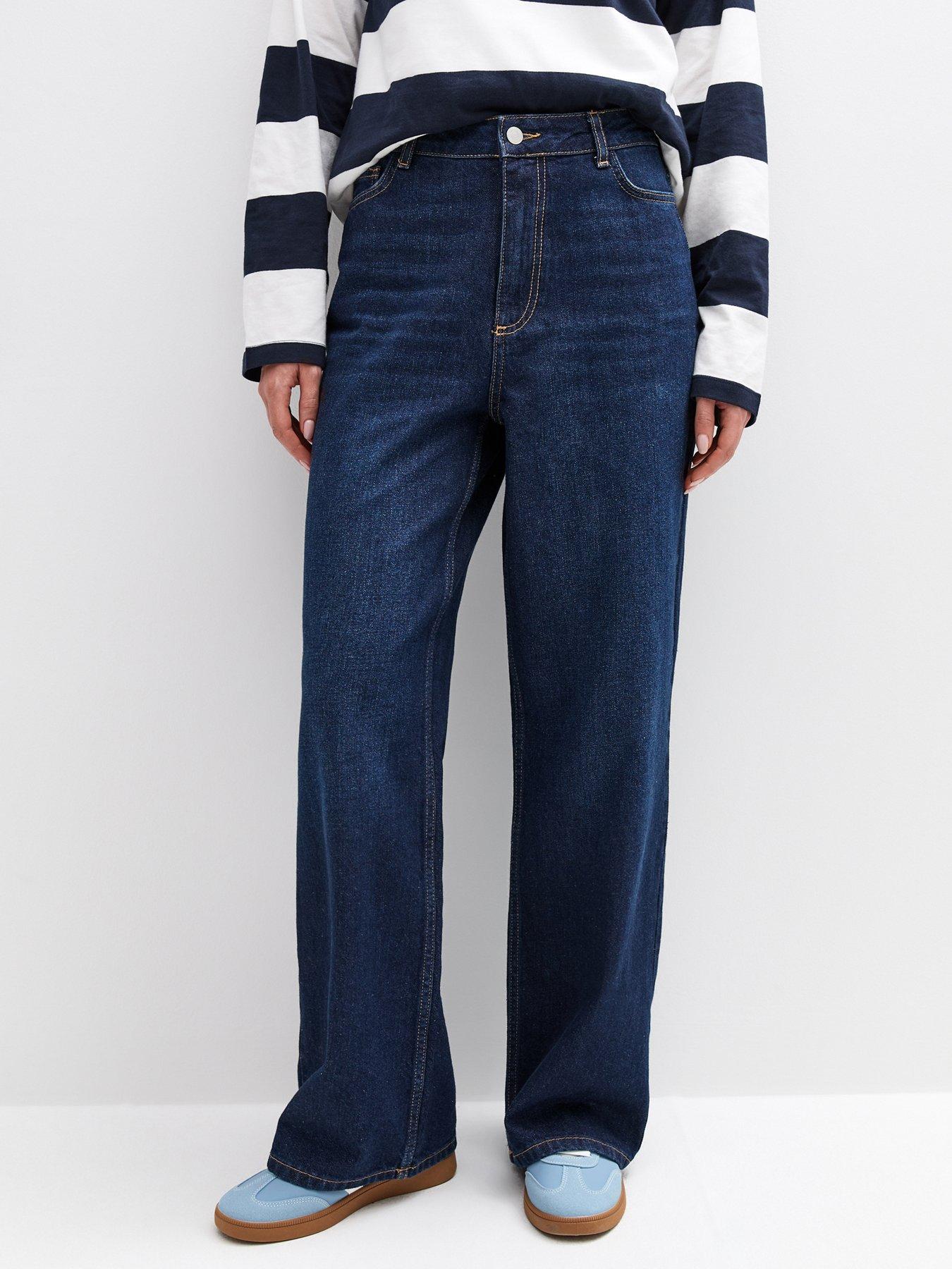 New Look Adalae High Waist Wide Leg Jeans - Blue