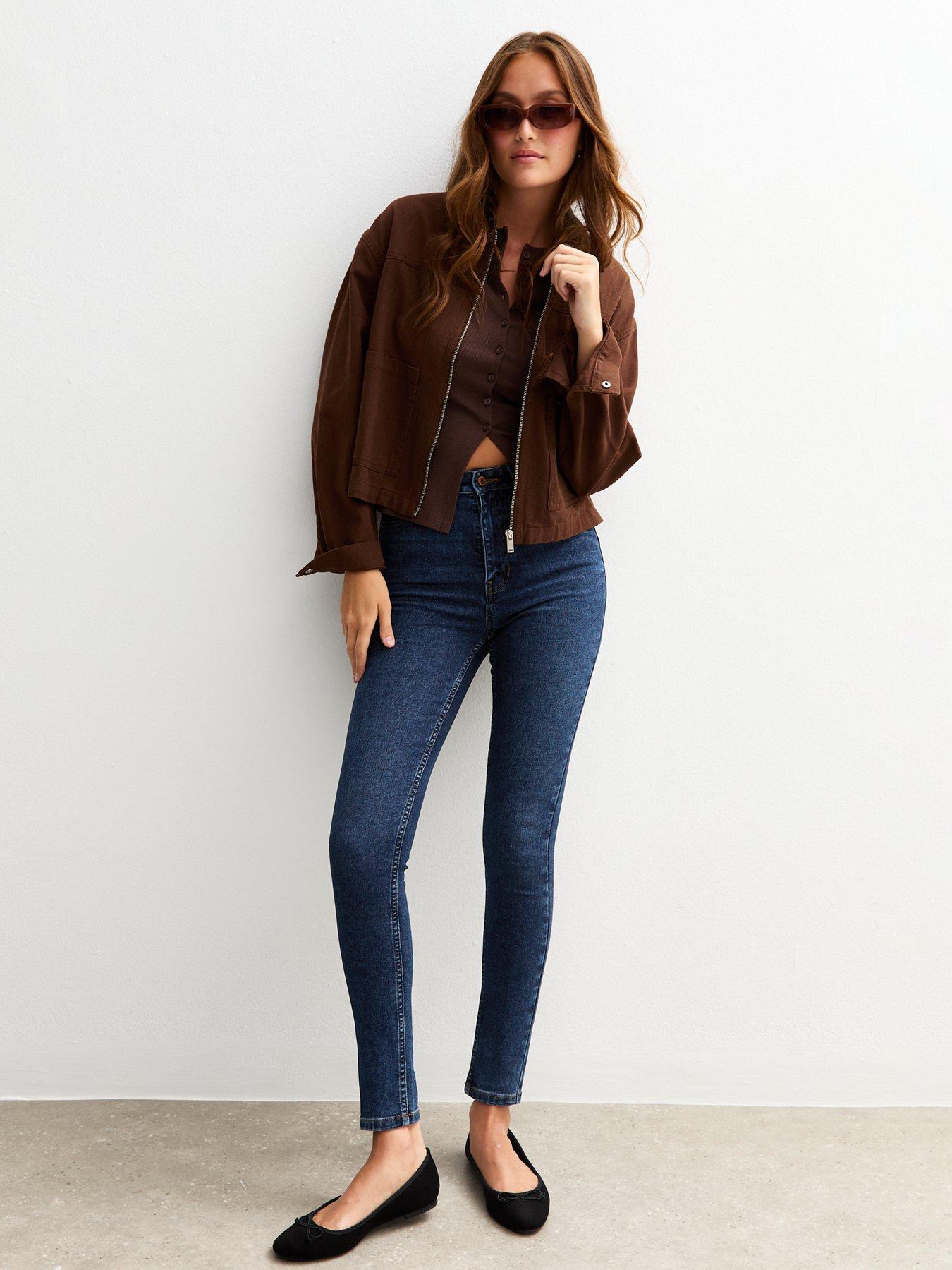 Image 3 of 6 of New Look Lift &amp; Shape Jenna Skinny Jeans - Blue