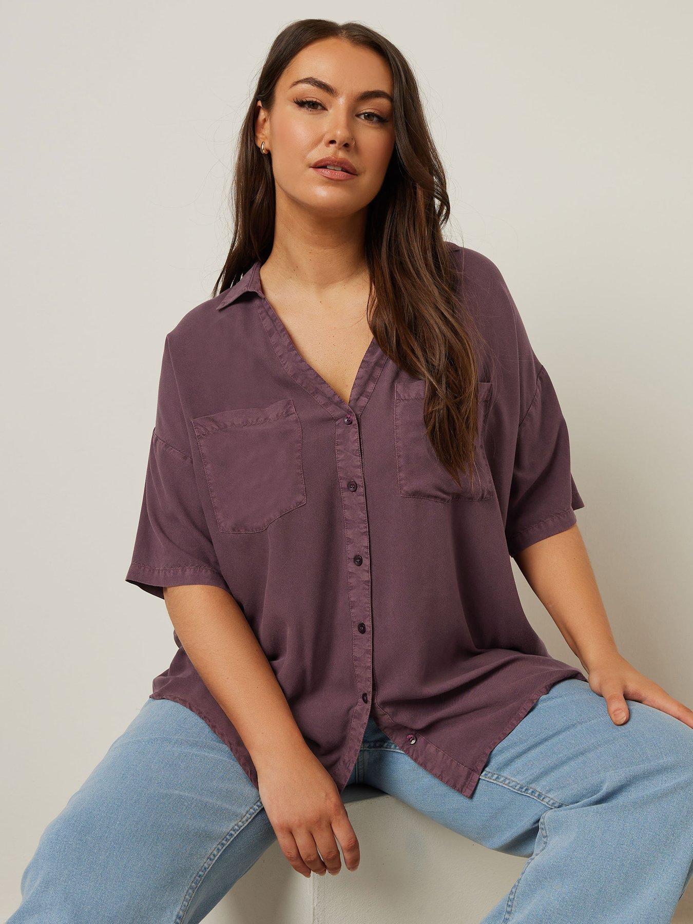 undefined Curve Chambray Desert Shirt - Purple