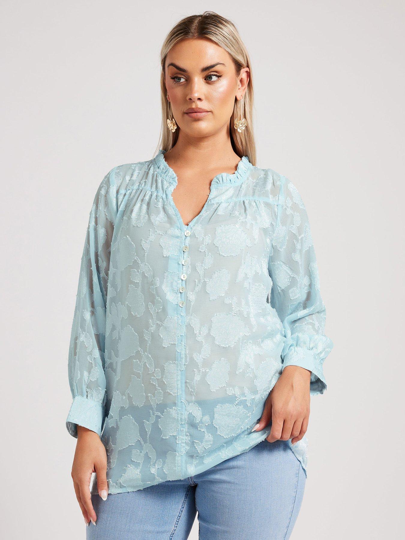 yours-curve-floral-burn-out-jacquard-blouse