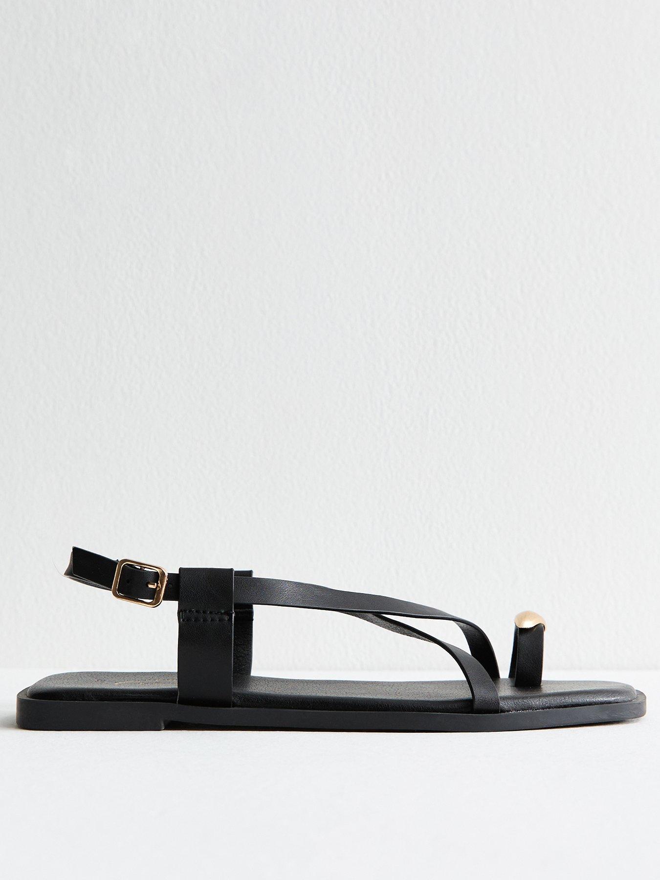 new-look-crossover-strap-faux-leather-sandals-black