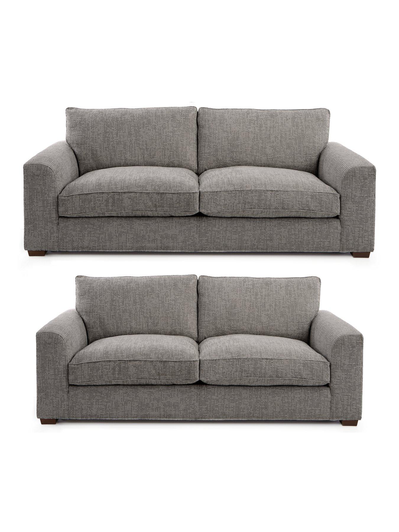 The Very Collection Arlo 3 Seater + 2 Seater Fabric Sofa Set (Buy  &  SAVE!) - Made to order in the UK