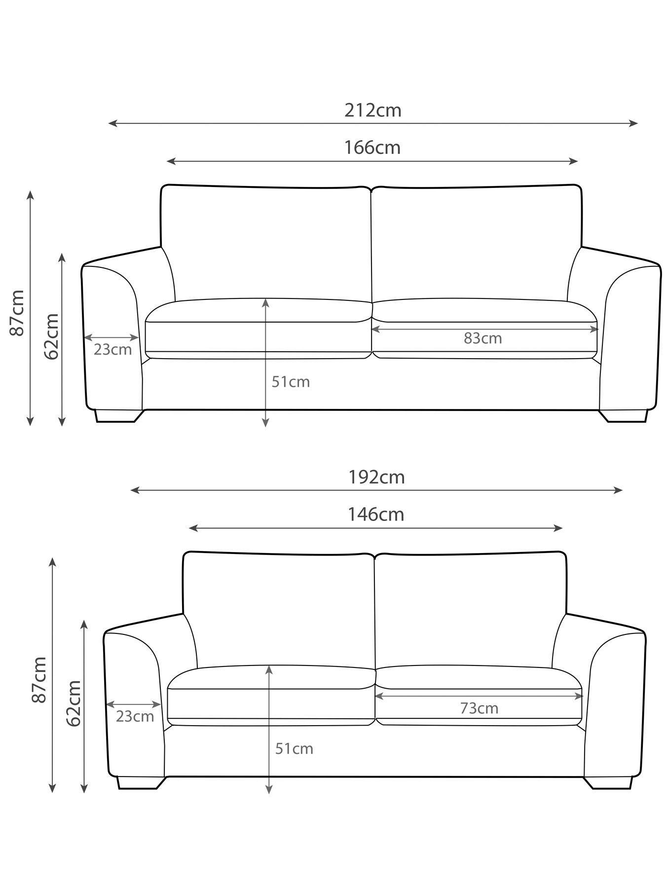Image 5 of 5 of Very Home Arlo 3 Seater + 2 Seater Fabric Sofa Set (Buy &amp; SAVE!)&nbsp;- Made to order in the UK