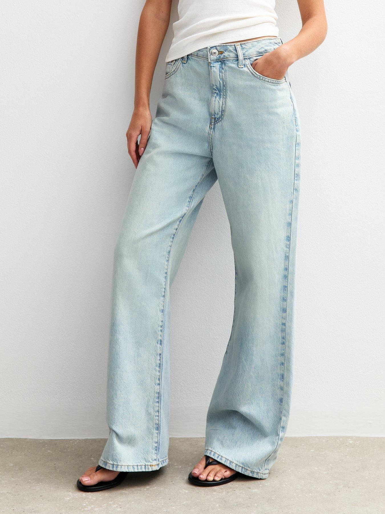 New Look Light Blue Adalae High Waist Wide Leg Jeans