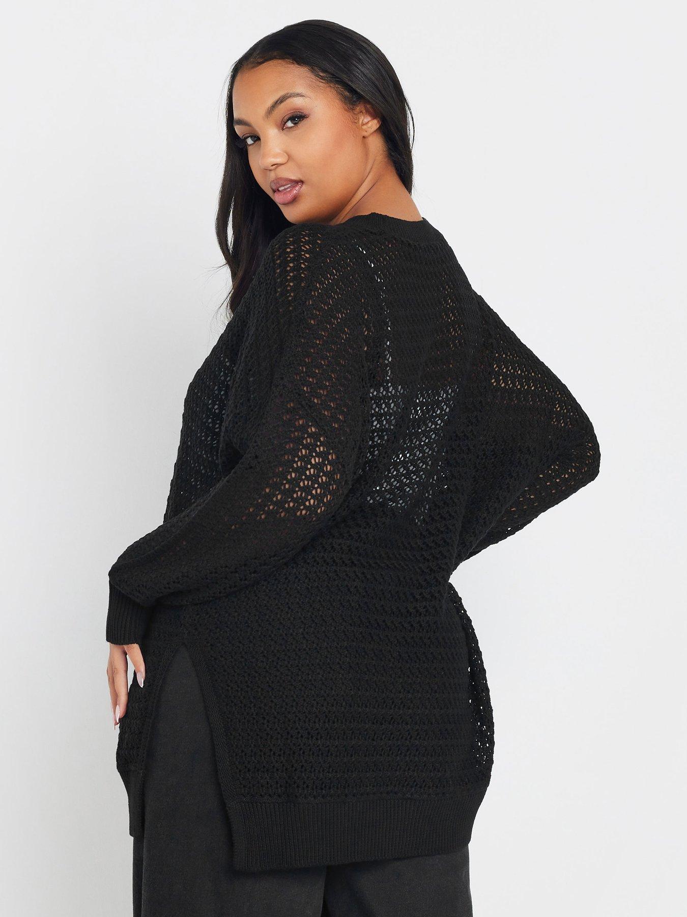  image of yours-curve-side-split-jumper-black