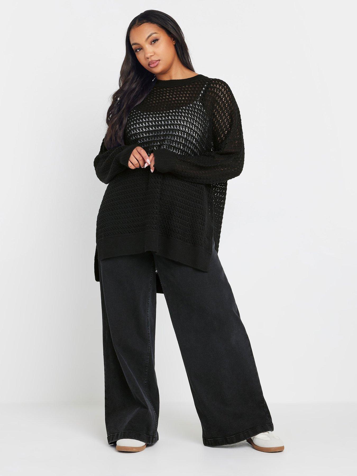  image of yours-curve-side-split-jumper-black