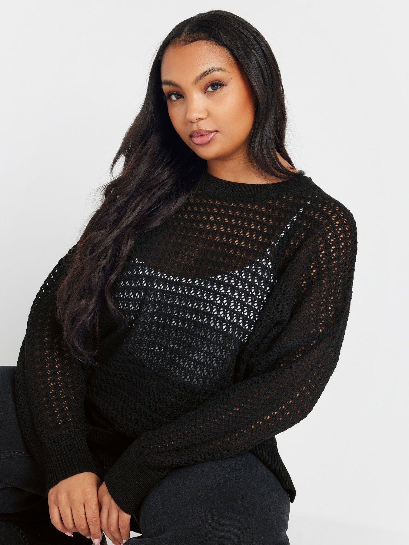  image of yours-curve-side-split-jumper-black