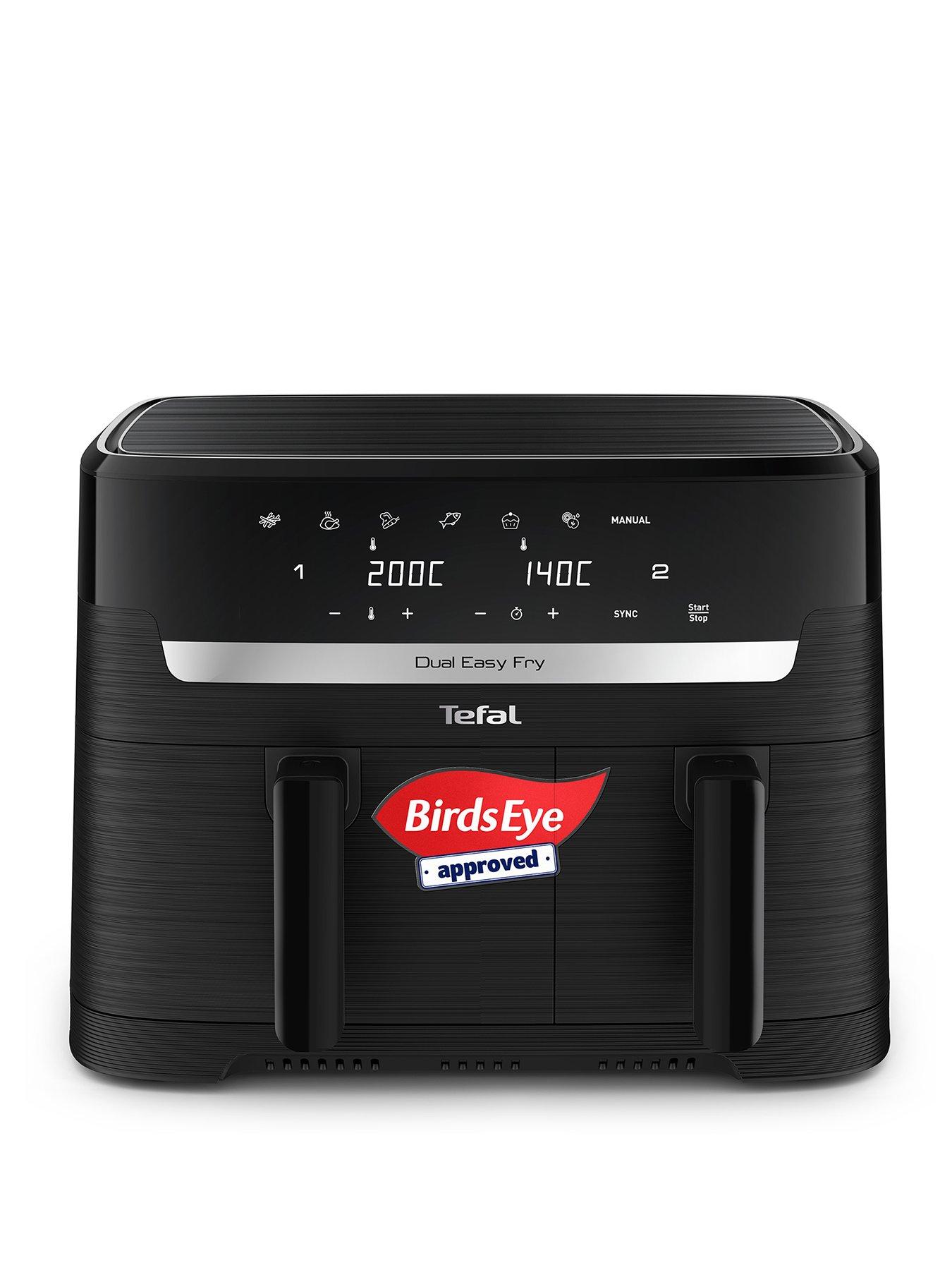 Tefal Easy Fry 8.3L Dual Air Fryer EY901N40 Black