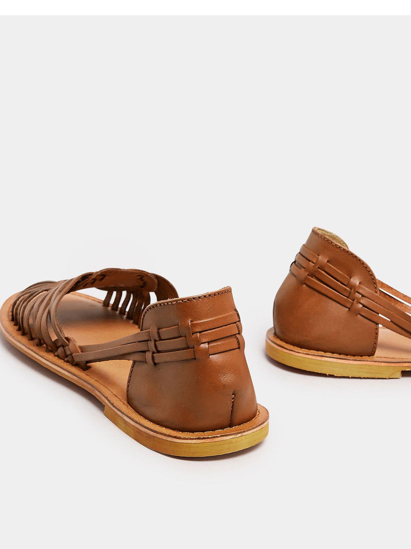  image of yours-extra-wide-fit-woven-leather-flat-pumps-natural