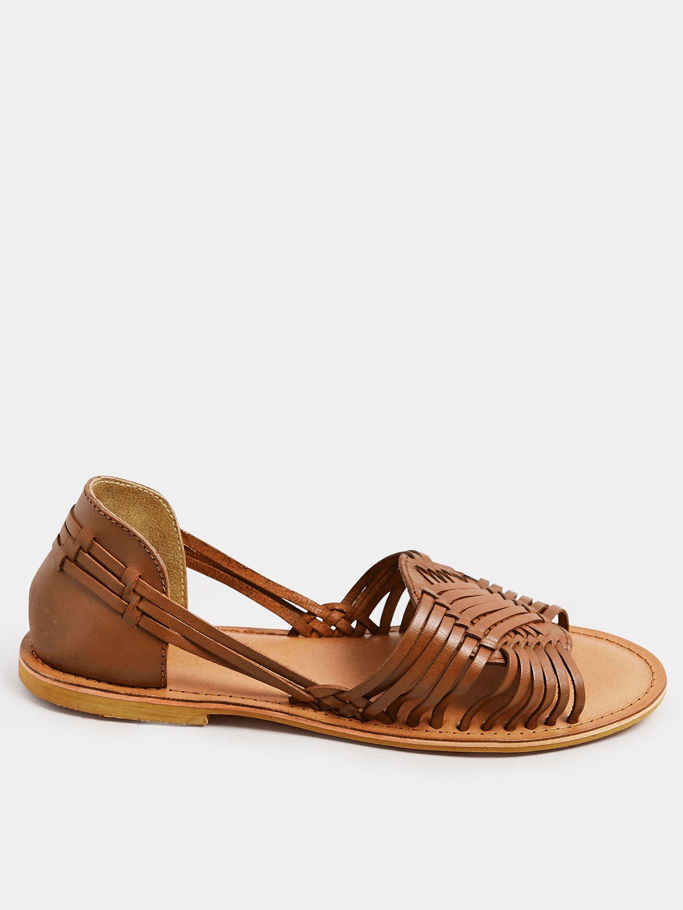 yours-wide-fit-woven-leather-flat-pumps