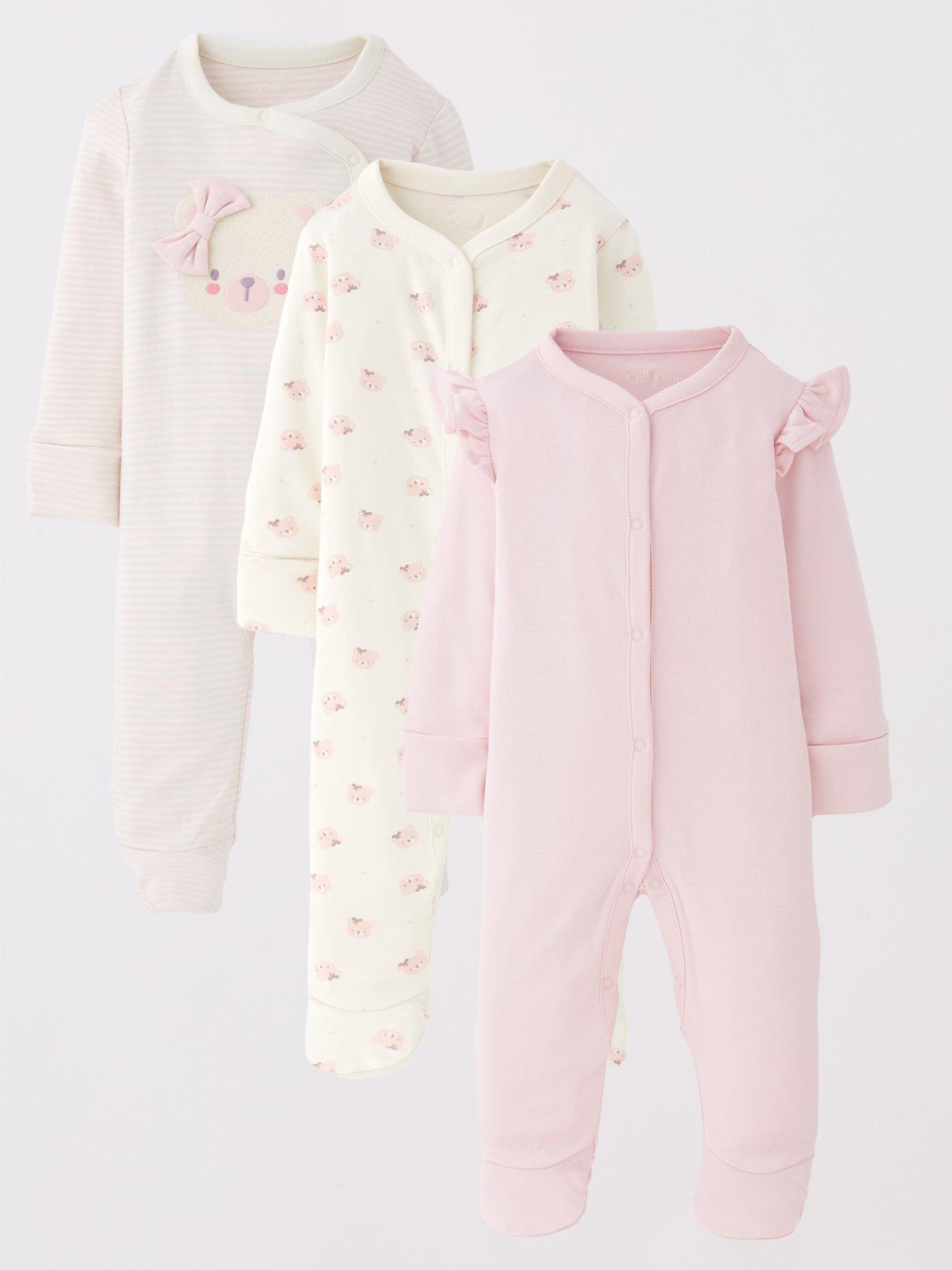 the-very-collection-baby-girl-3pk-bear-bow-sleepsuits-beige