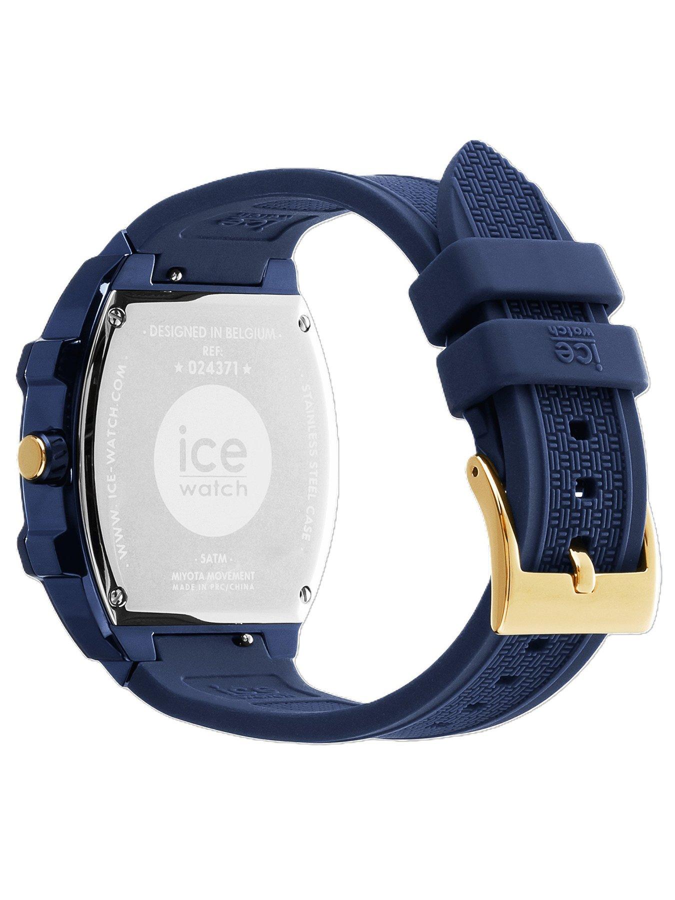  image of ice-watch-ice-watch-mens-boliday-skeleton-blue-ip-on-steel-blue-dial-blue-silicone-strap