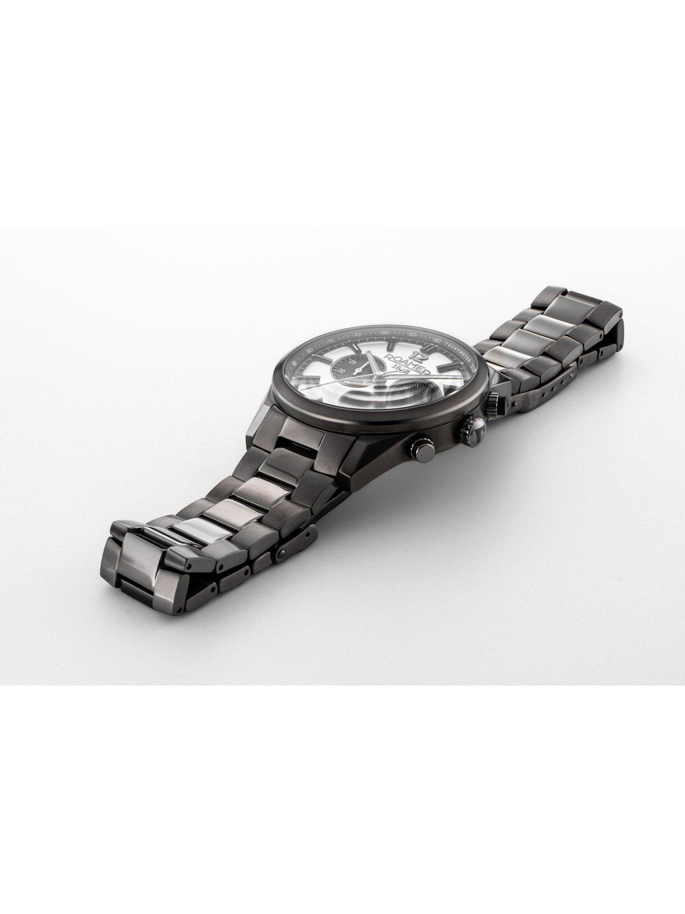 Image 3 of 5 of Roamer of Switzerland Swiss Made Helios-Power Men's Titamium Case and Bracelet with Silver Dial
