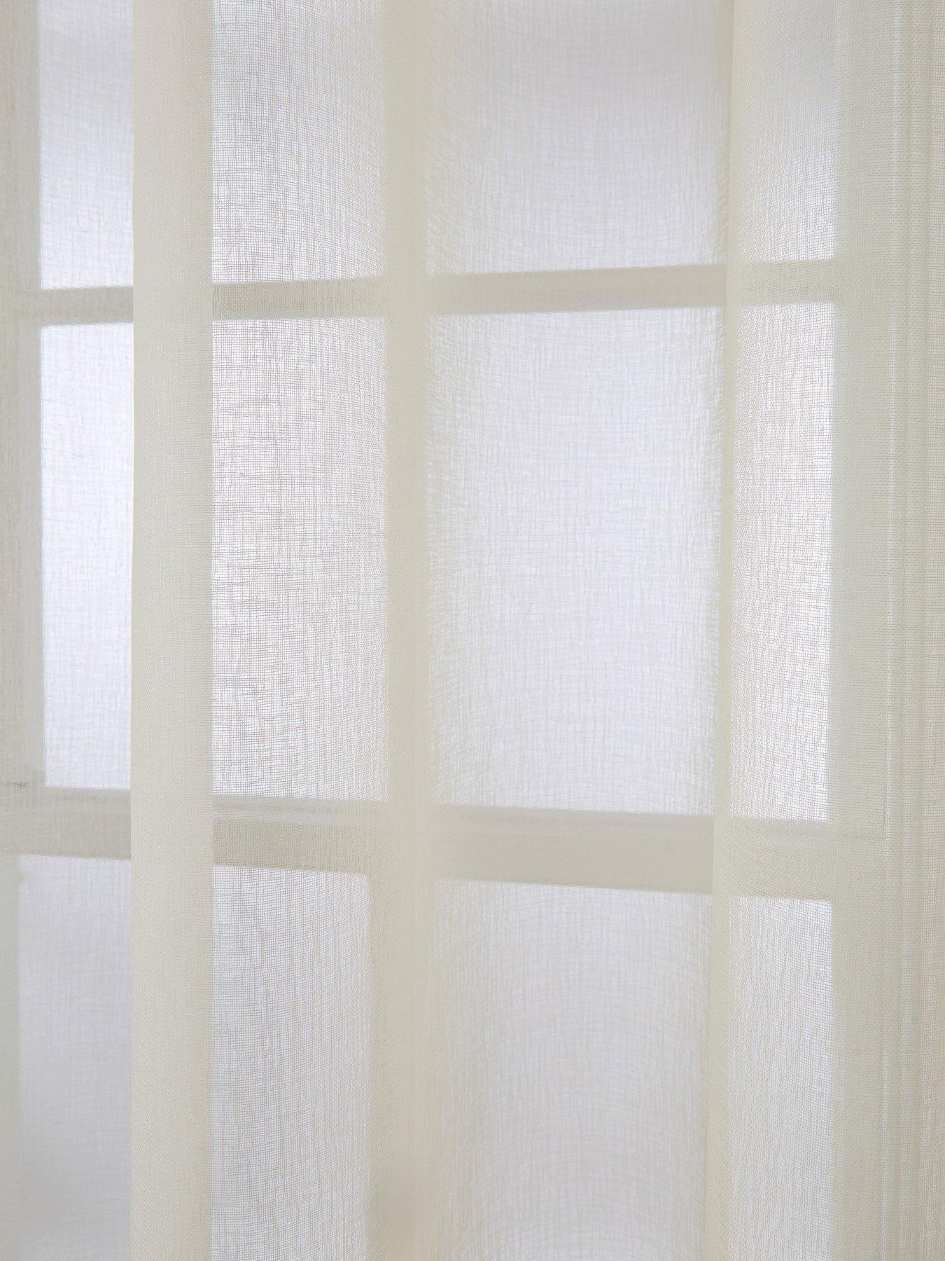 Image 3 of 3 of Very Home Girona Eyelet Textured Top Border Panel Pair
