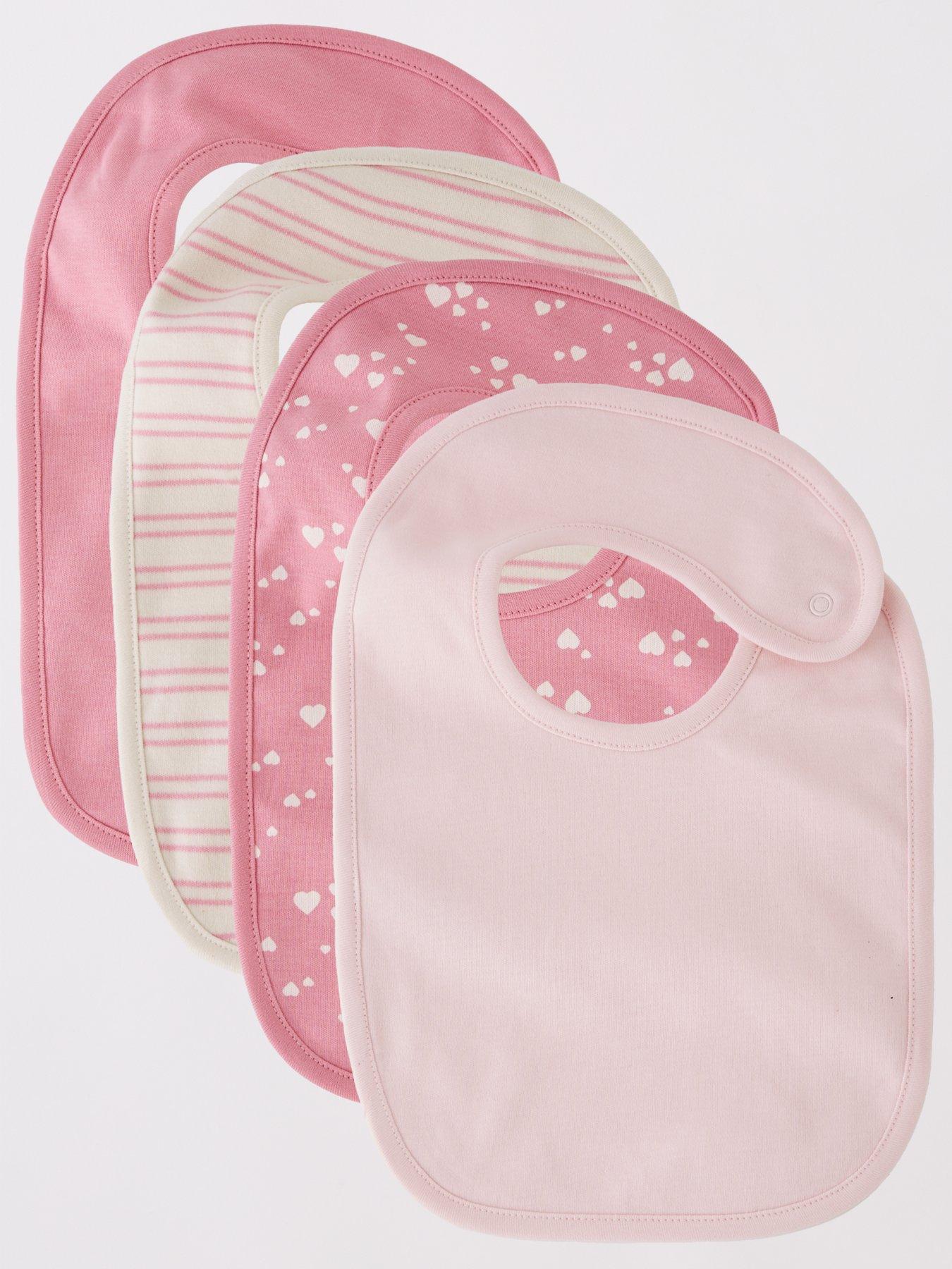 undefined Baby Girls 4Pk Bib - Pink