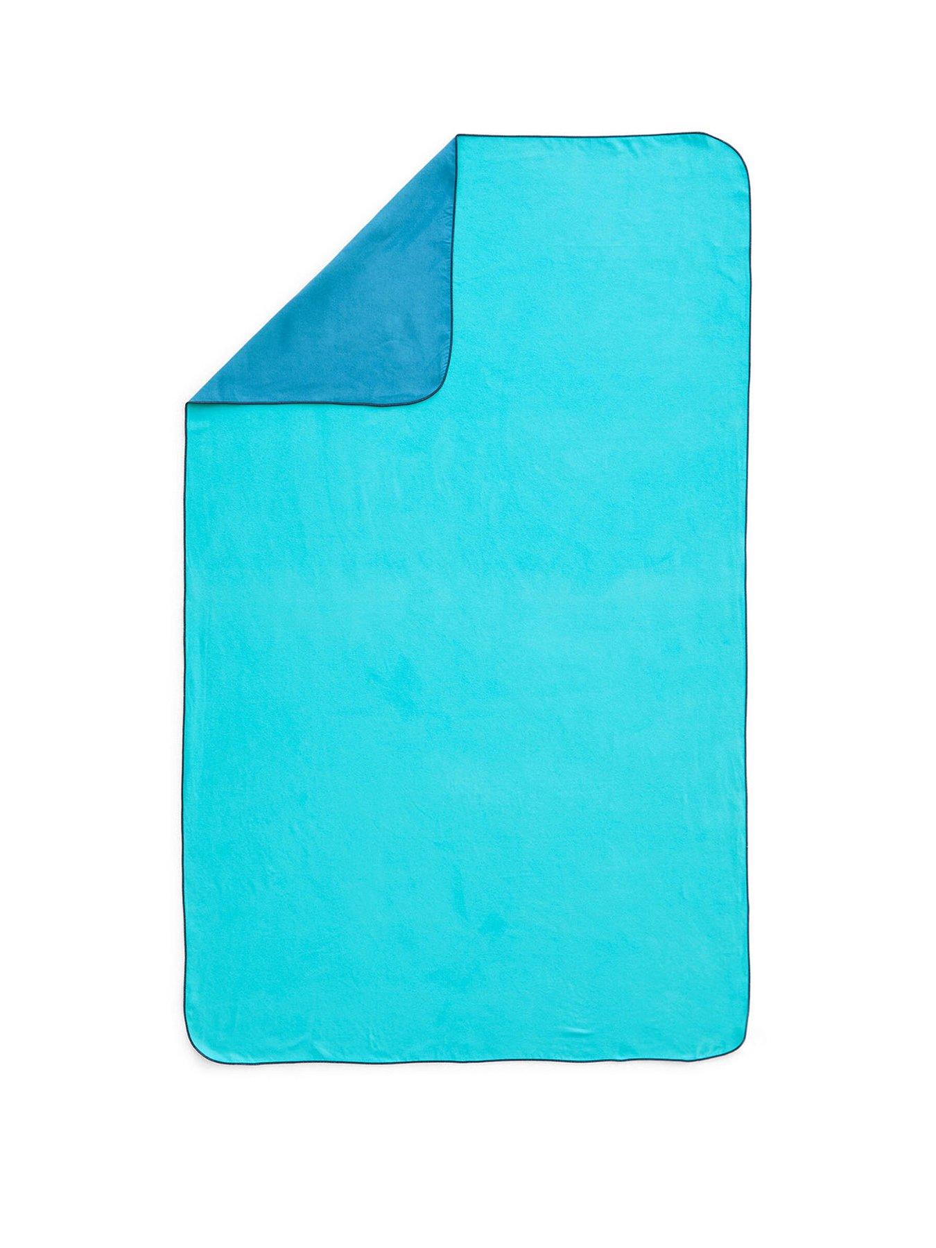  image of decathlon-microfibre-swimming-towel-size-l-80-x-130-cm-bluegreen